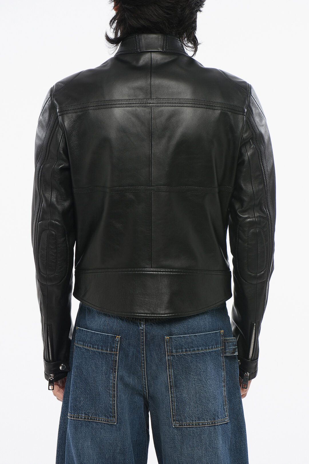 Dolce & Gabbana og1mm0825 Leather Jacket in Black Size US S / EU 44-46 / 1 - 5 Thumbnail