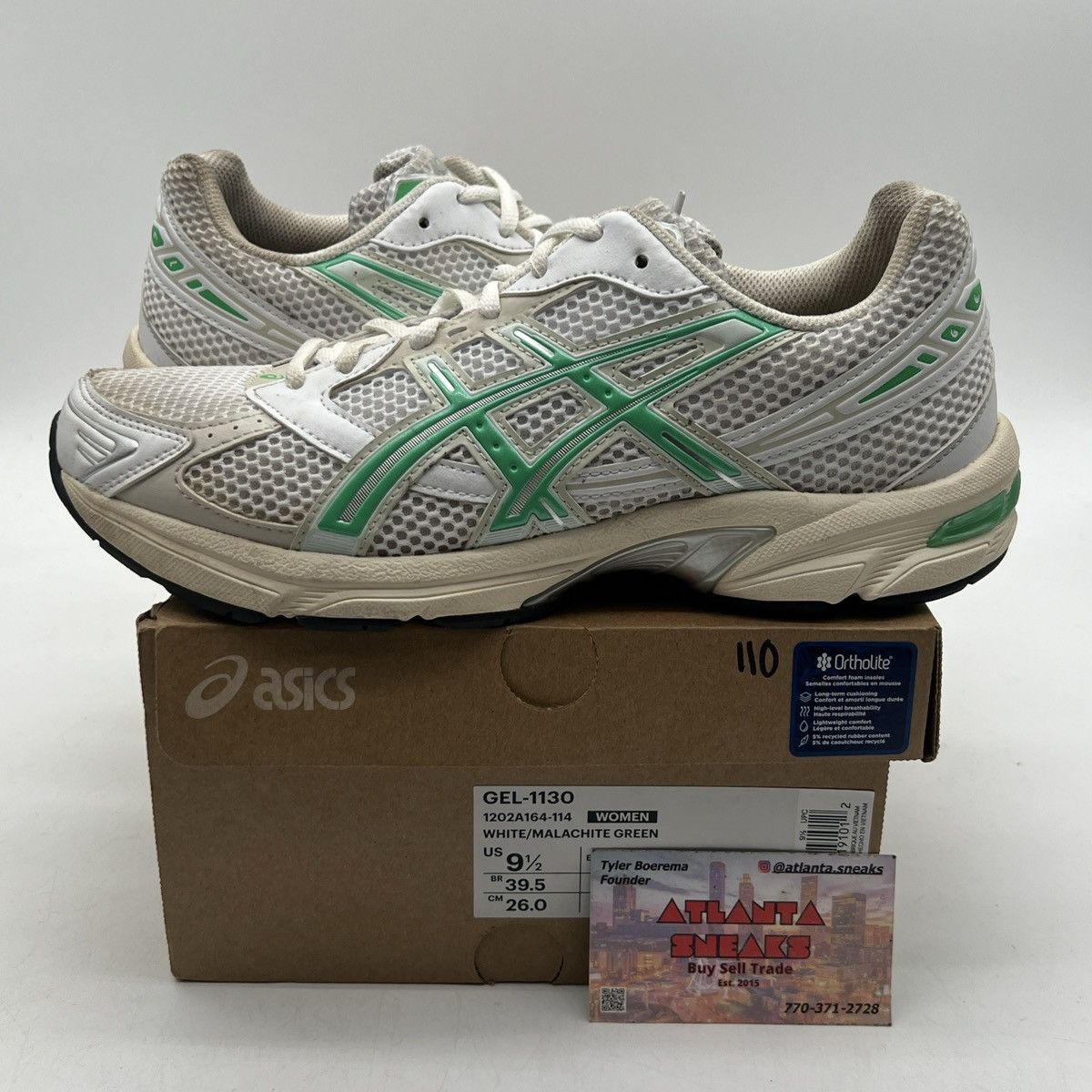Asics Wmns gel 1130 white malachite green Size US 9.5 / IT 39.5 - 1 Thumbnail