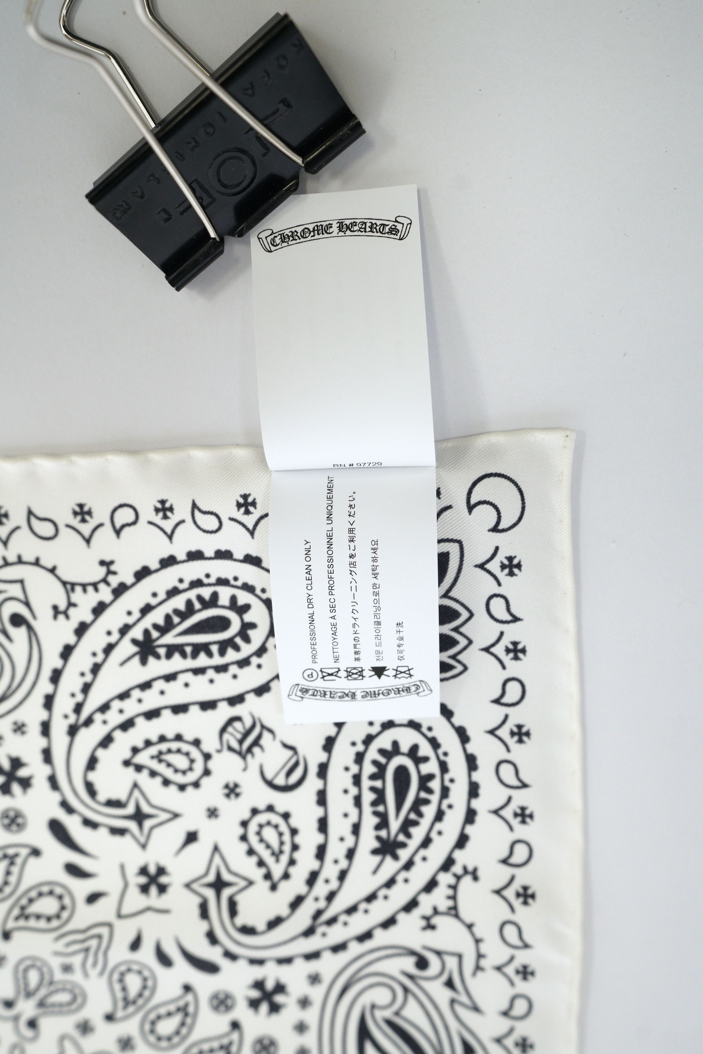Chrome Hearts Chrome Hearts Silk Bandana in White Size ONE SIZE - 7 Thumbnail