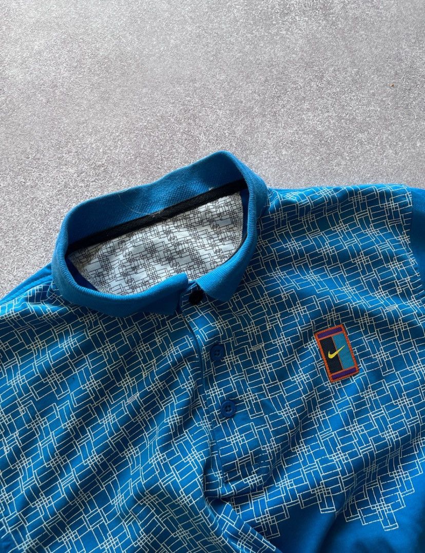 Nike Vintage Nike Court Blue Polo Shirt Y2K XL Size US XL / EU 56 / 4 - 3 Thumbnail