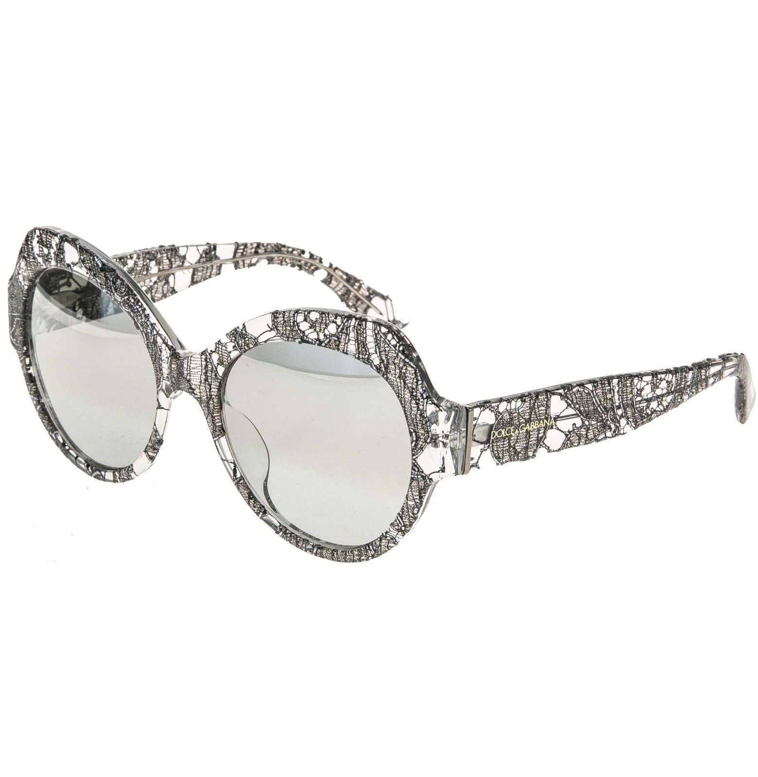 Dolce & Gabbana Dolce & Gabbana DG4320 PRINT FAMILY LACE 4320 Black Mirrored Size ONE SIZE - 4 Thumbnail