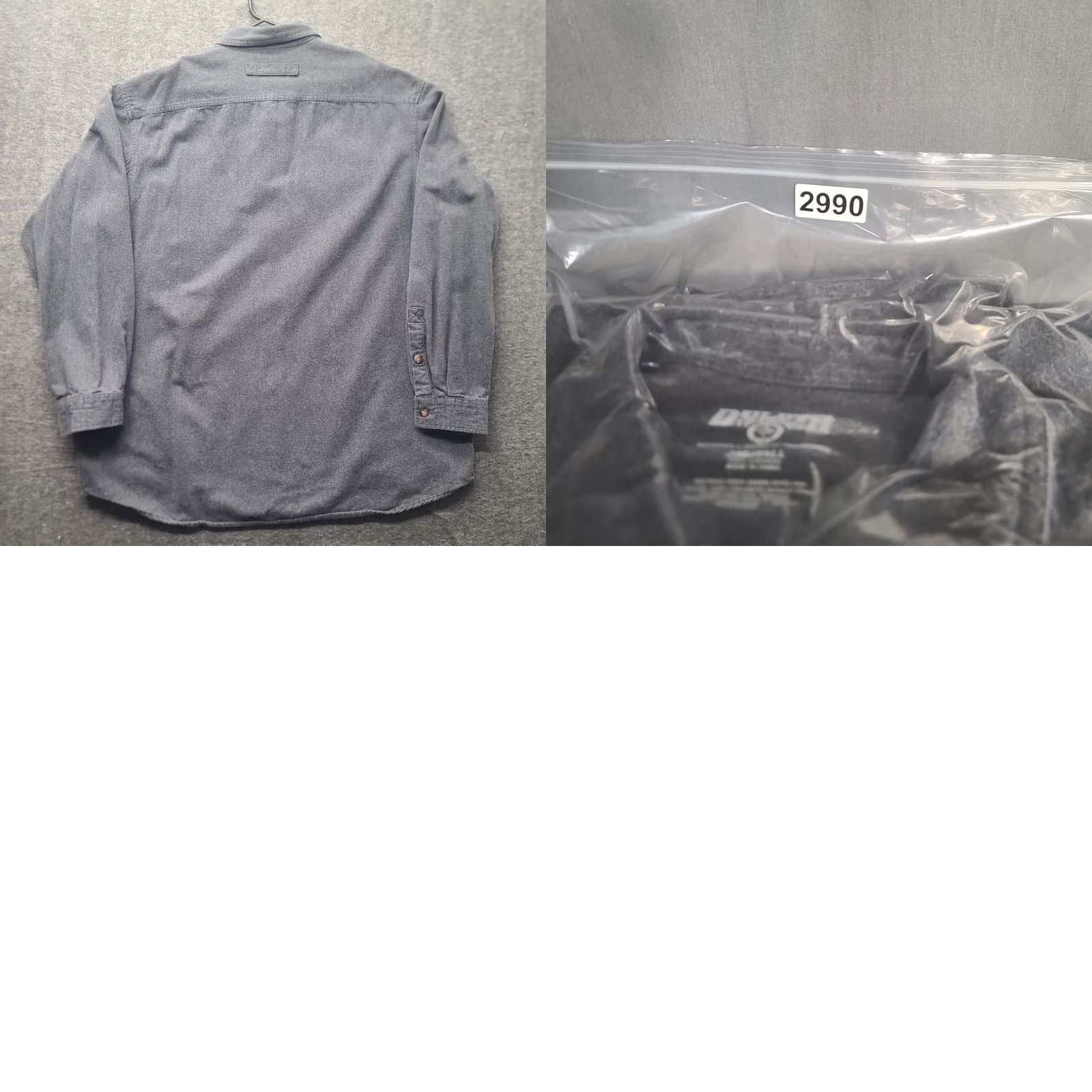 Vintage Duluth Shirt Jacket Mens 2XLT Tall Fire Hose Shacket Heavy Duty Relaxed Fit Cotton Canvas Gray Size US XXL / EU 58 / 5 - 8 Thumbnail