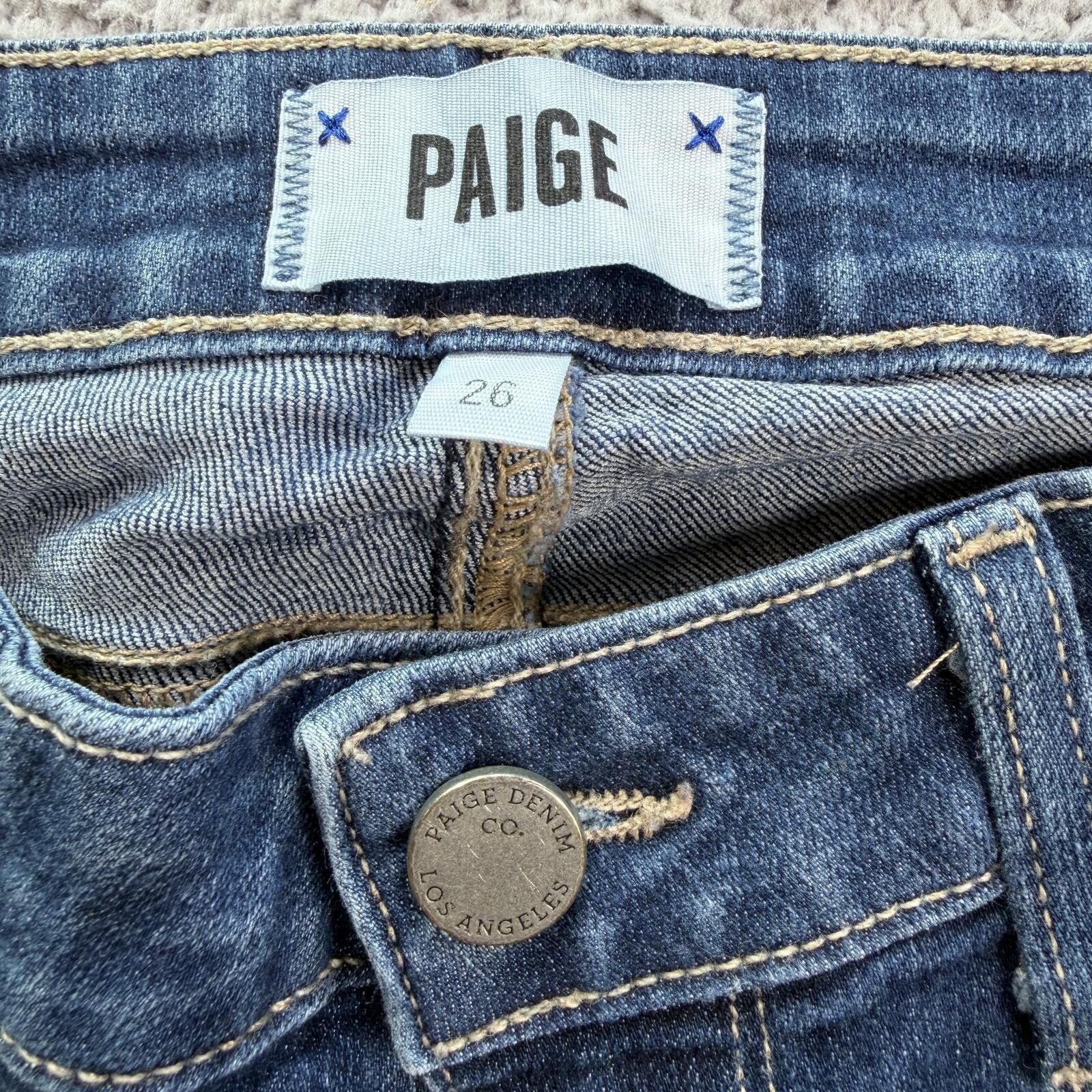 Paige PAIGE Verdugo Ankle Skinny Jeans Womens 26 Blue Stretch Size 26" / US 2 / IT 38 - 5 Thumbnail