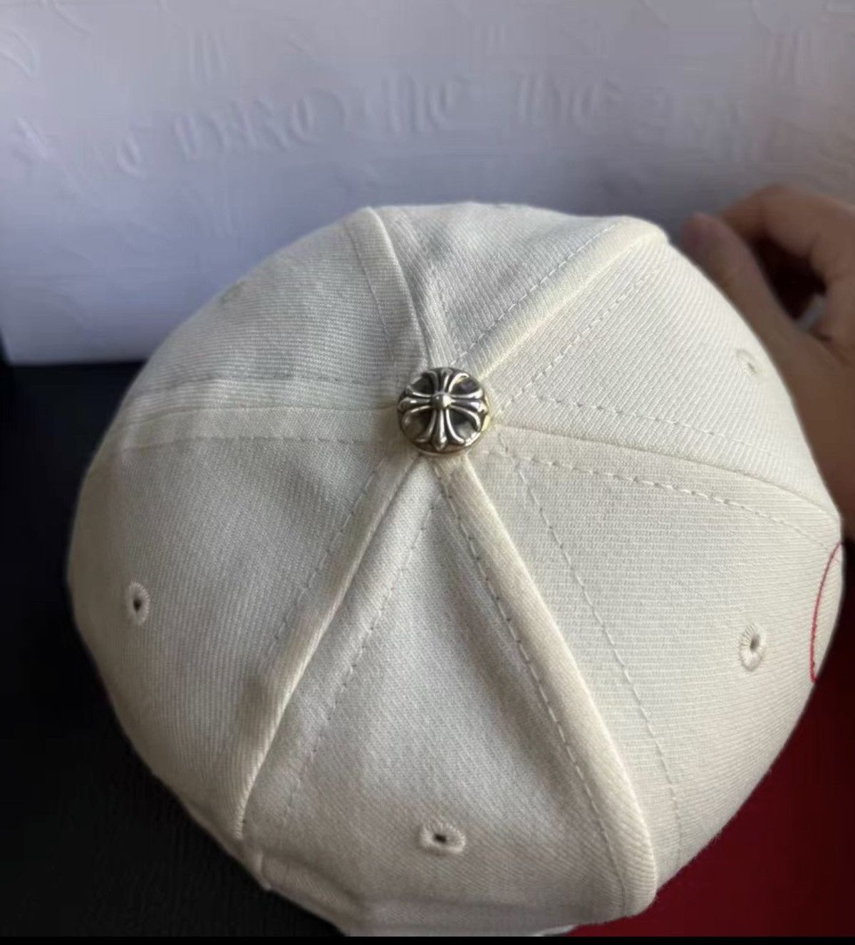 Chrome Hearts Chrome Hearts Two-Tone Red & White Baseball Cap Size ONE SIZE - 3 Thumbnail