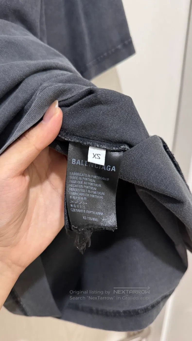 Balenciaga Balenciaga Crown Wheat Carbon Grey Short Sleeve T-Shirt, X Size US XS / EU 42 / 0 - 4 Thumbnail