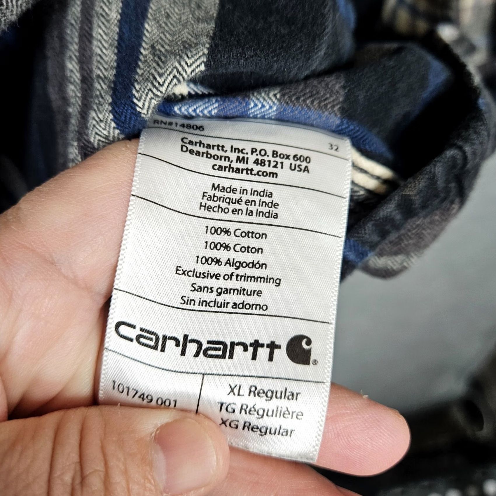 Carhartt Carhartt Original Fit Button-Up Long Sleeve Heavy Flannel Plaid Shirt XL Multicolor Size US XL / EU 56 / 4 - 6 Thumbnail