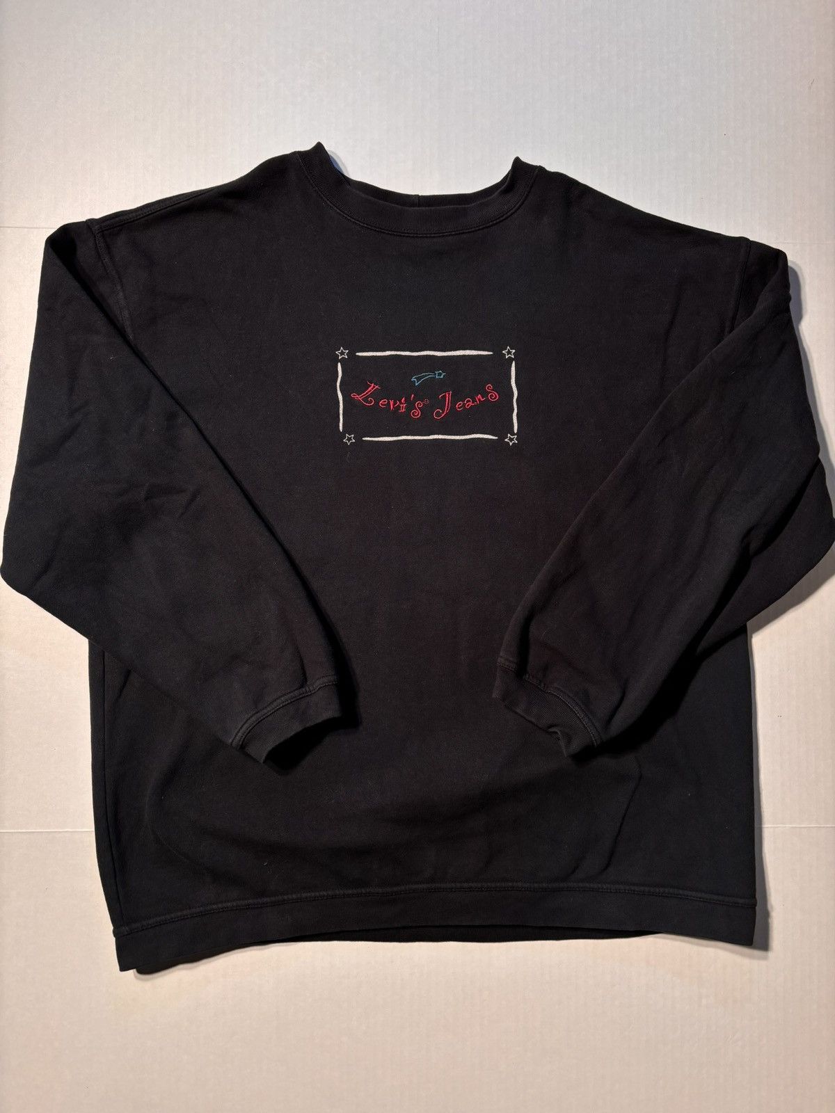 Levi's Vtg Levi’s Jeans Embroidered Logo 90’s Fleece Sweatshirt L Size US L / EU 52-54 / 3 - 1 Thumbnail