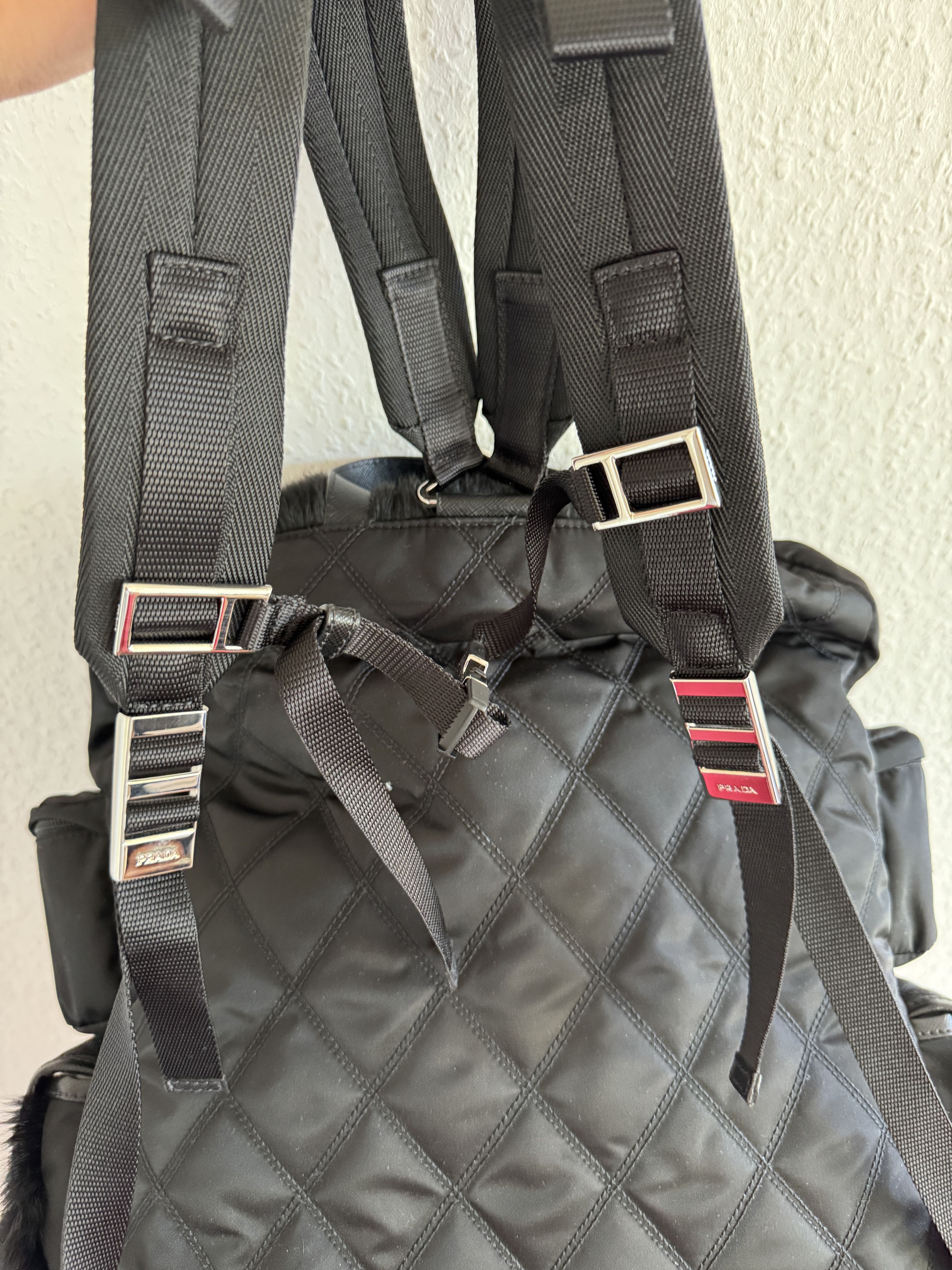 Prada Rabbit Fur Cargo Backpack Size ONE SIZE - 18 Thumbnail
