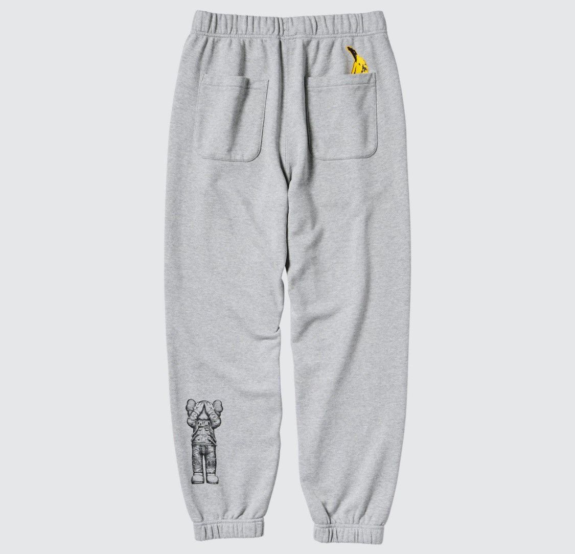 Andy Warhol × Kaws × Uniqlo Kaws Companion Andy Warhol Uniqlo Grey Sweatpants size XS Size US 28 / EU 44 - 2 Thumbnail