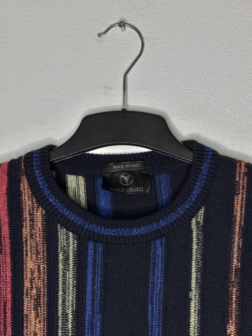 Carlo Colucci Carlo Colucci Knit Sweater Made in Italy Multicolor Striped Size US M / EU 48-50 / 2 - 7 Thumbnail