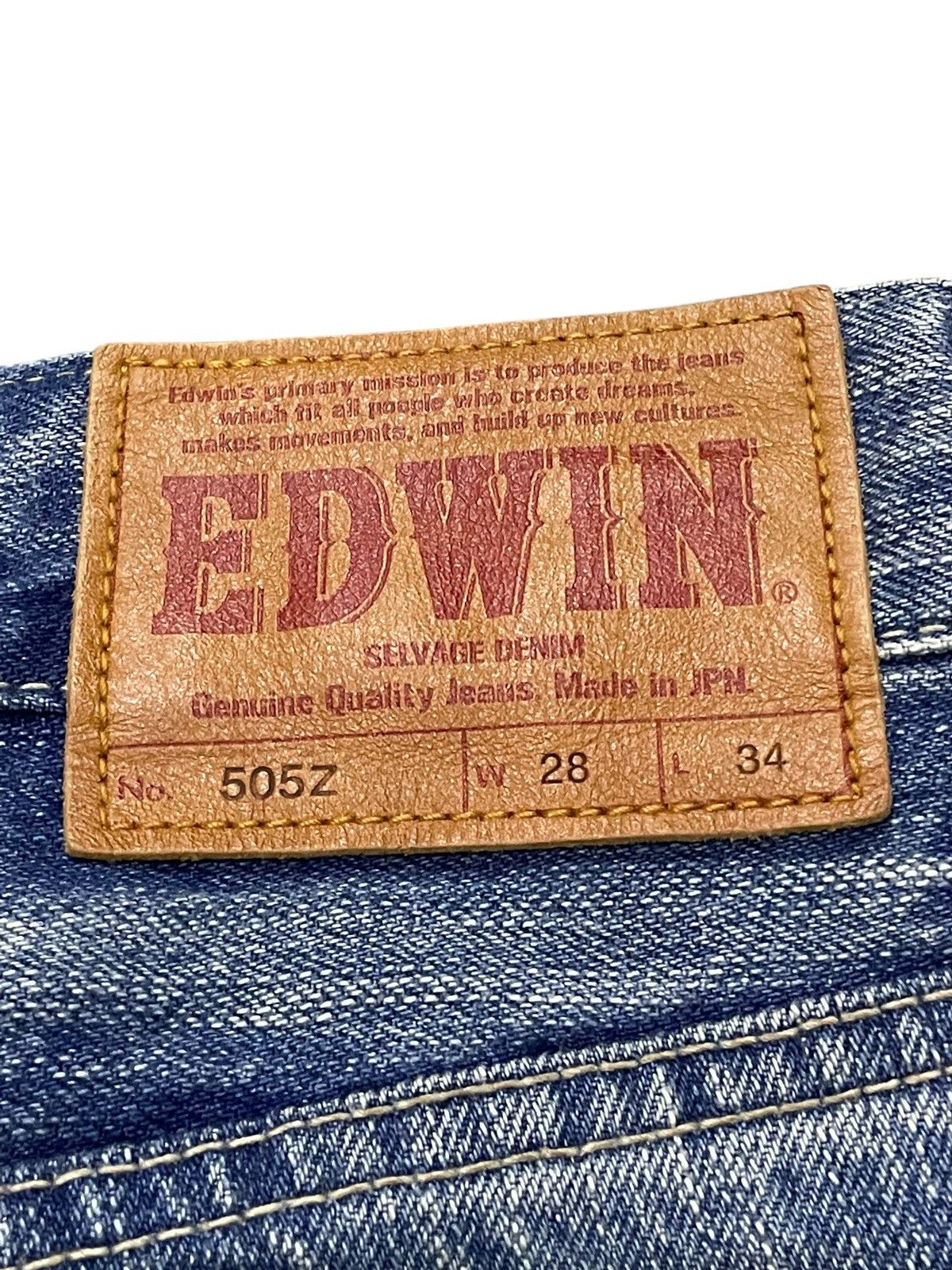 Edwin × Japanese Brand × Vintage Vintage Edwin 505 Z Baggy Loose Selvedge Jeans Rare Size US 30 / EU 46 - 18 Thumbnail