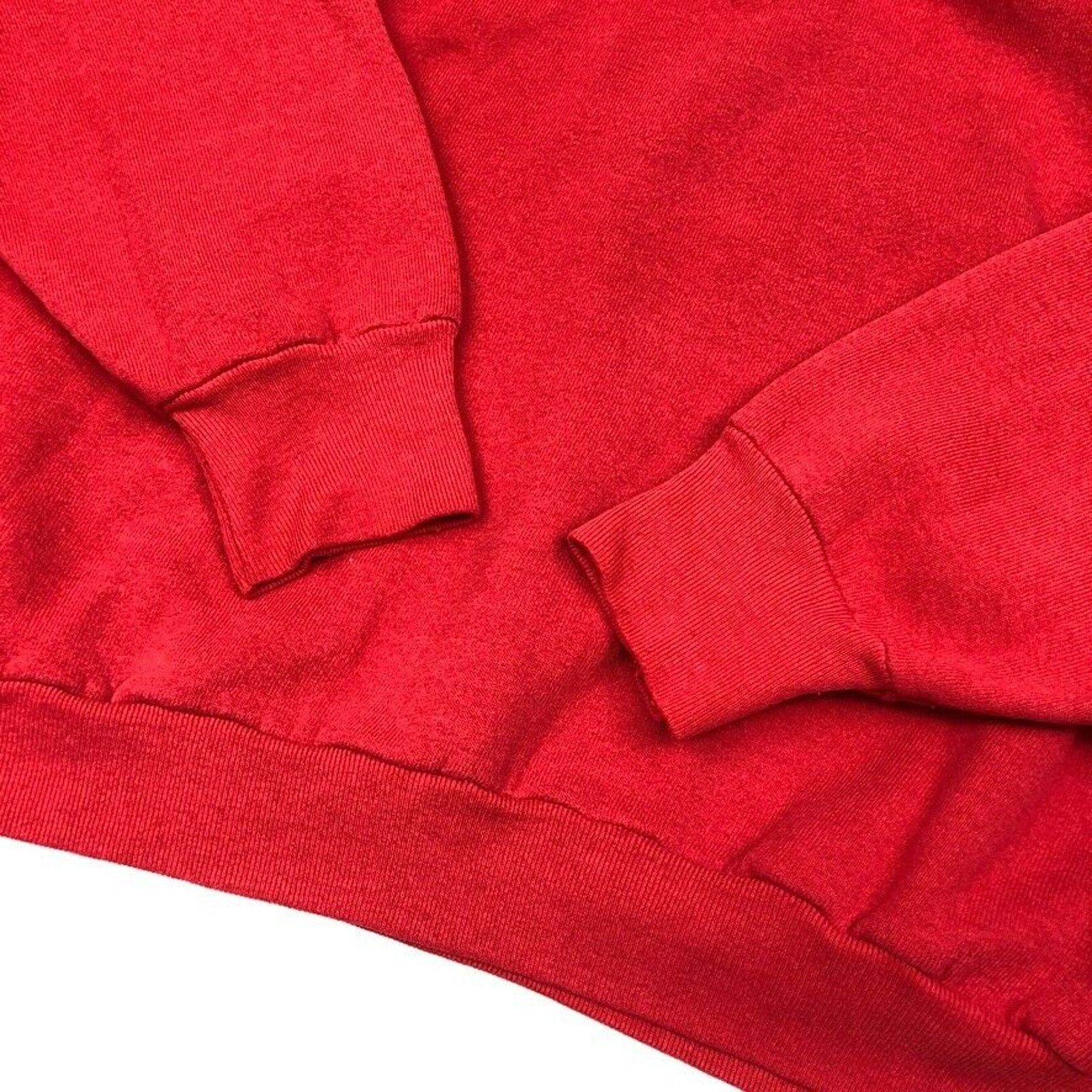 Fruit Of The Loom × Vintage Vintage 90s FOTL Red Crewneck Sweater Pullover size XXL 2XL Size US XXL / EU 58 / 5 - 2 Thumbnail