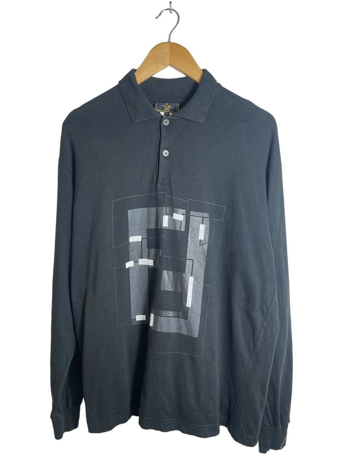 Fendi × Vintage Vintaga Fendi Big Logo long sleeve shirt Size US M / EU 48-50 / 2 - 1 Thumbnail