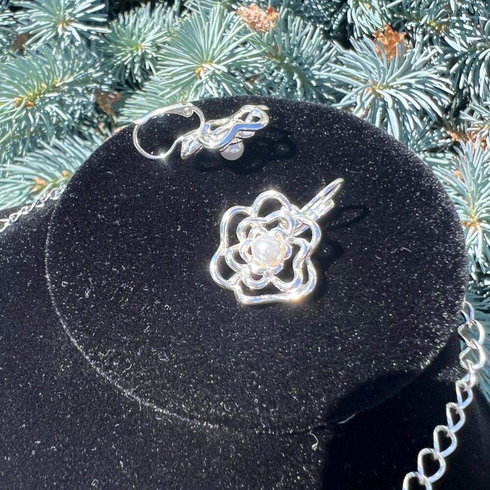 & Other Stories Set - Silvertone Earrings and Multi-Chain Necklace Size ONE SIZE - 2 Thumbnail