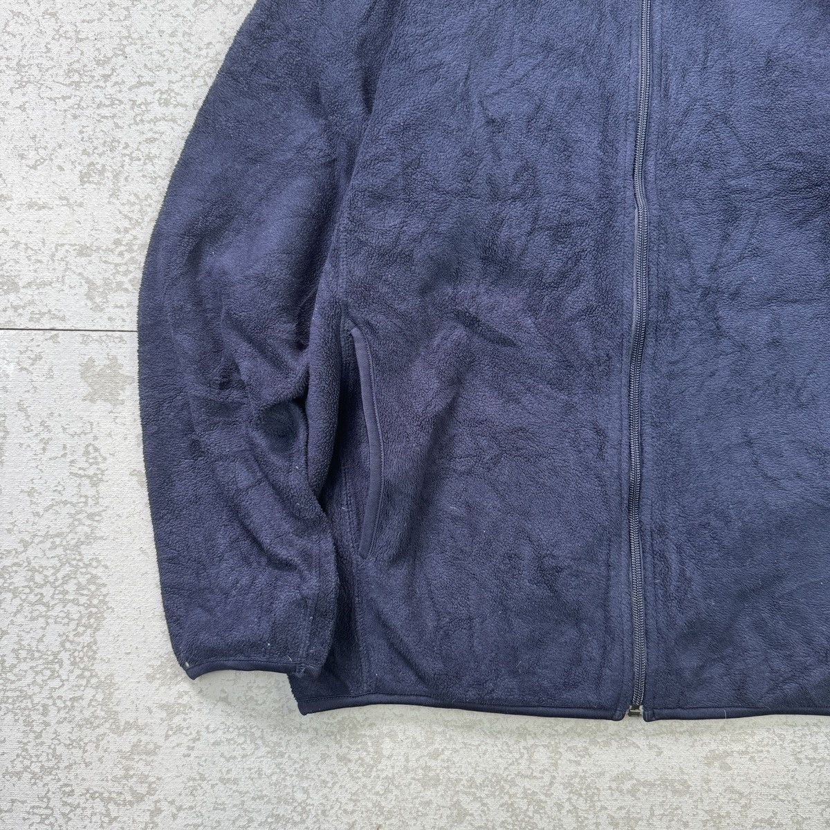 Japanese Brand × Uniqlo 💥Uniqlo Dark Blue Fleece Jacket Size US XL / EU 56 / 4 - 3 Thumbnail