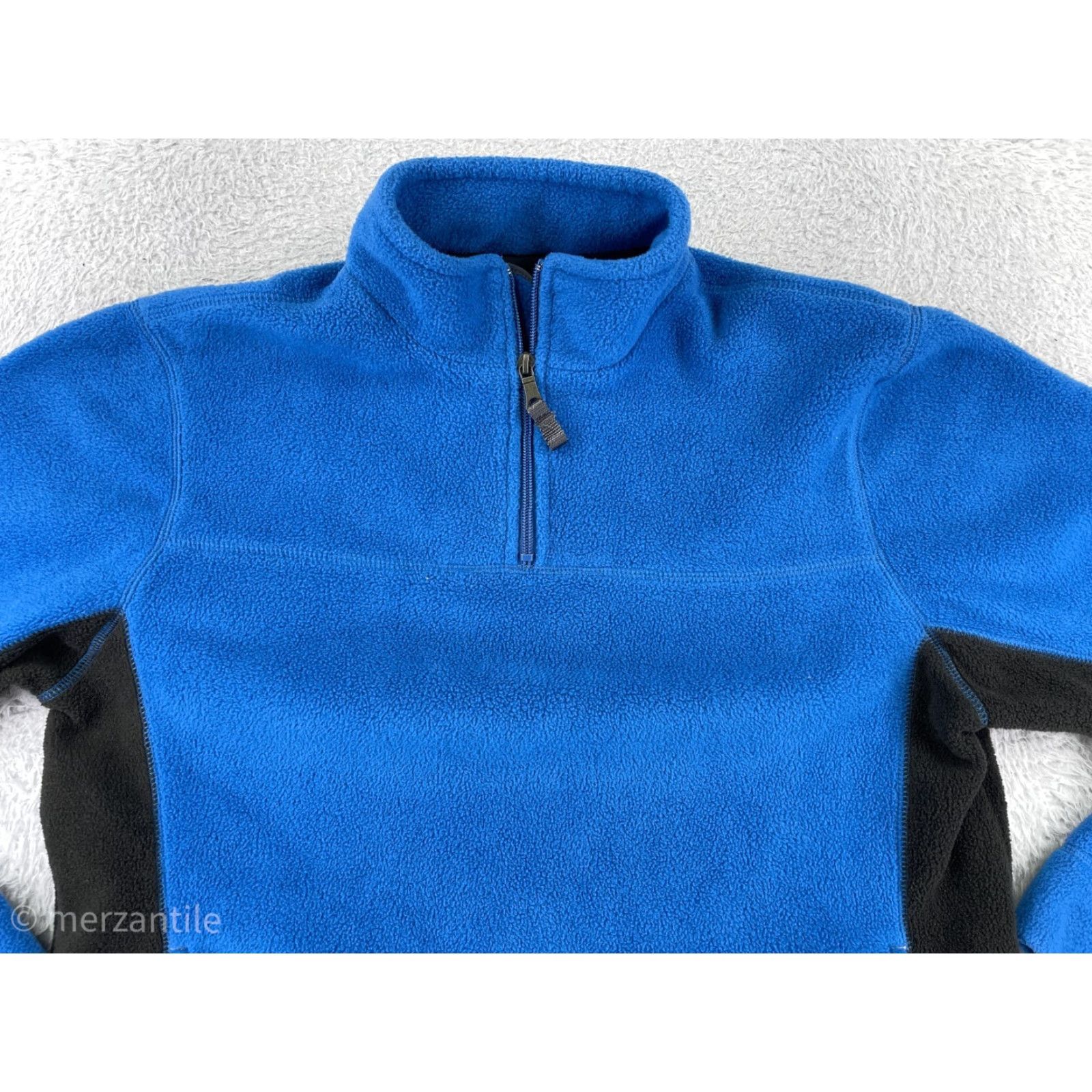 Gap GAP Men Sweater M Blue 1/4 Zip Mock Neck Long Sleeve Polyester Fleece Shirt Size US M / EU 48-50 / 2 - 5 Thumbnail