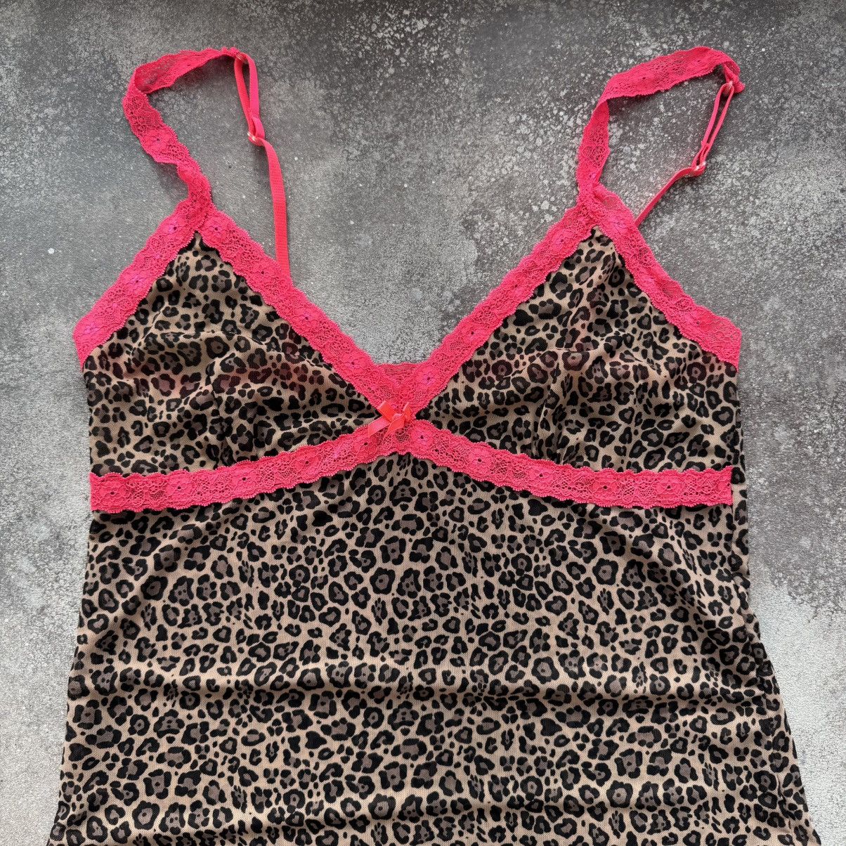 20471120 × Japanese Brand × Vintage Vintage 2000’s Leopard Mesh Dress Size XL / US 12-14 / IT 48-50 - 4 Thumbnail