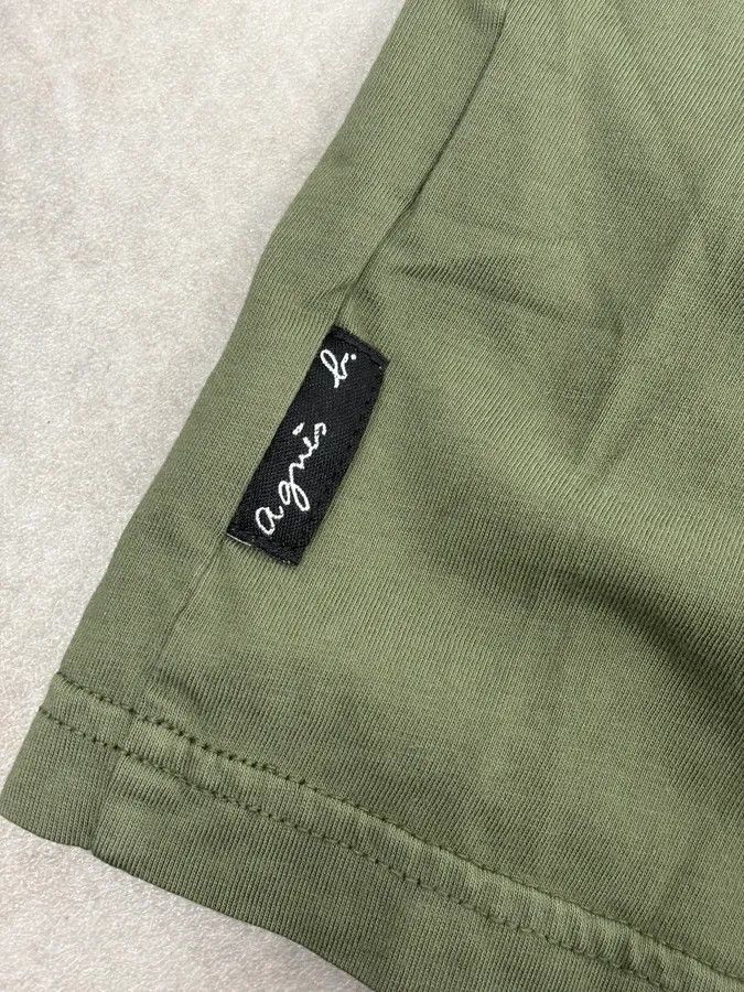 agnes b. 2000s Agnes b Olive Ribbed Plastron Henley Longsleeve Size US M / EU 48-50 / 2 - 8 Thumbnail