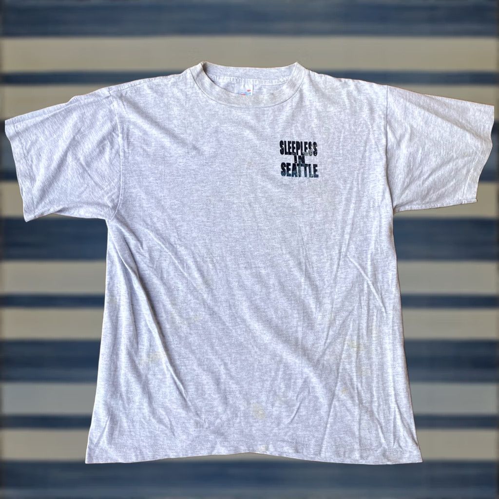 Vintage VINTAGE Sleepless In Seattle Movie Promo Single Stitched Gray T Shirt Large Size US L / EU 52-54 / 3 - 1 Thumbnail