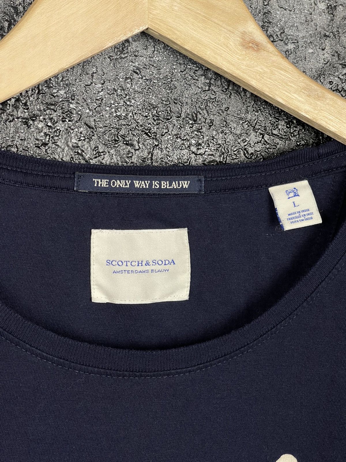 Scotch & Soda Scotch&Soda Amsterdams Blauw Cotton Crew Neck T-Shirt Men’s Size Large Size US L / EU 52-54 / 3 - 5 Thumbnail