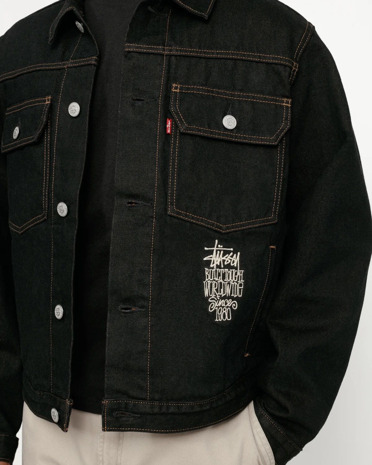 Levi's × Stussy (XL) STUSSY & LEVI'S® CRISPY RINSE TRUCKER JACKET
