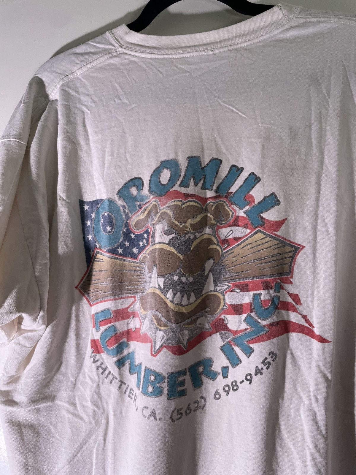 Vintage Y2K 2000’s VTG Vintage Oromill Lumber Inc Bulldog Dog Shirt Size US XL / EU 56 / 4 - 4 Thumbnail