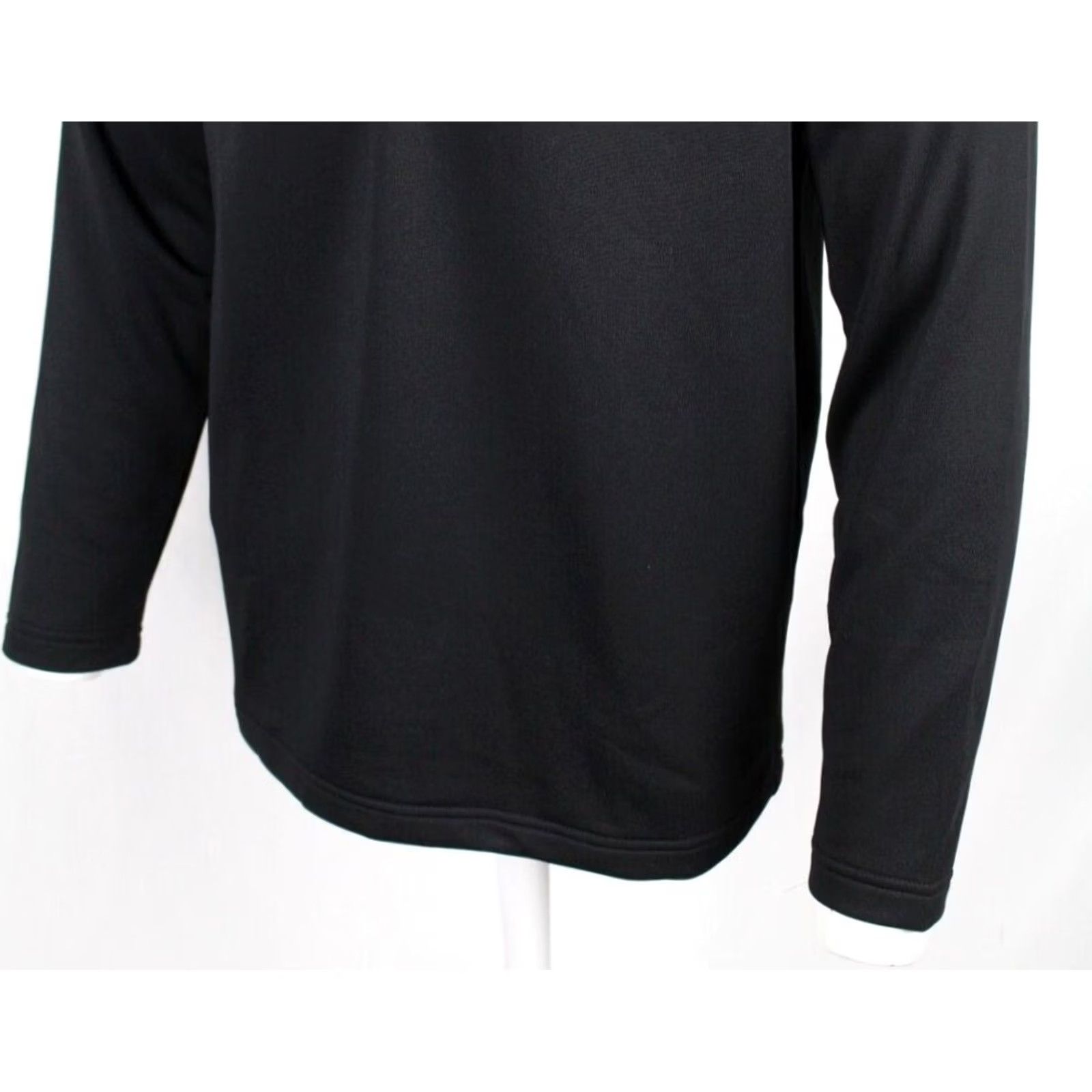 Adidas Adidas Men’s 1/4 Zip Pullover French Terry 3 Stripe XL Black UPF 50 Size US XL / EU 56 / 4 - 3 Thumbnail