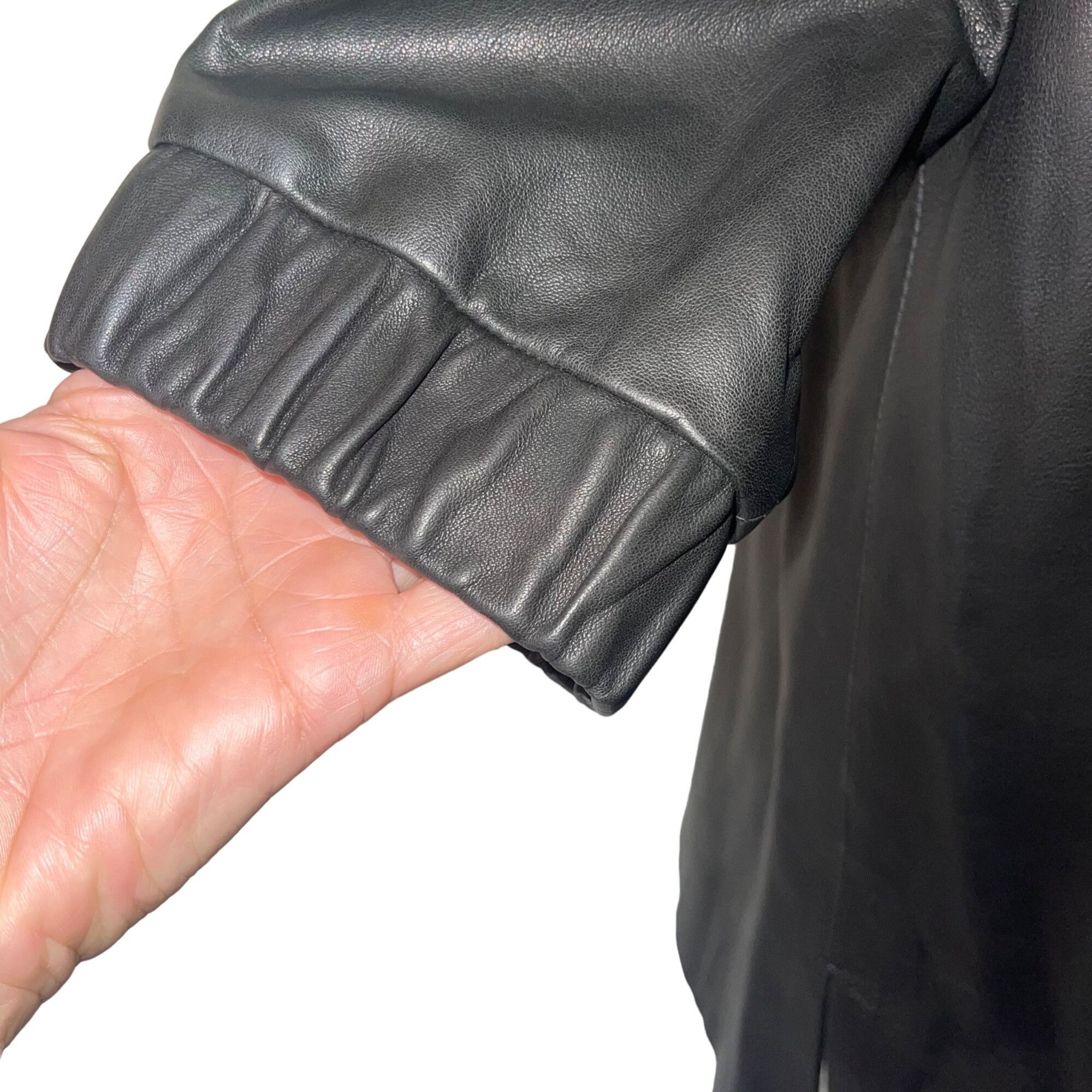 Cos Cos Womens Top Size XS Black Leather Short Sleeve Size XS / US 0-2 / IT 36-38 - 5 Thumbnail