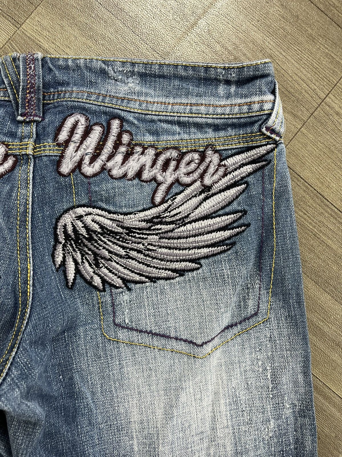If Six Was Nine 2000s Heaven Winger Embrodiery Bootcut Lgb Style Flare Jeans Size US 30 / EU 46 - 16 Thumbnail