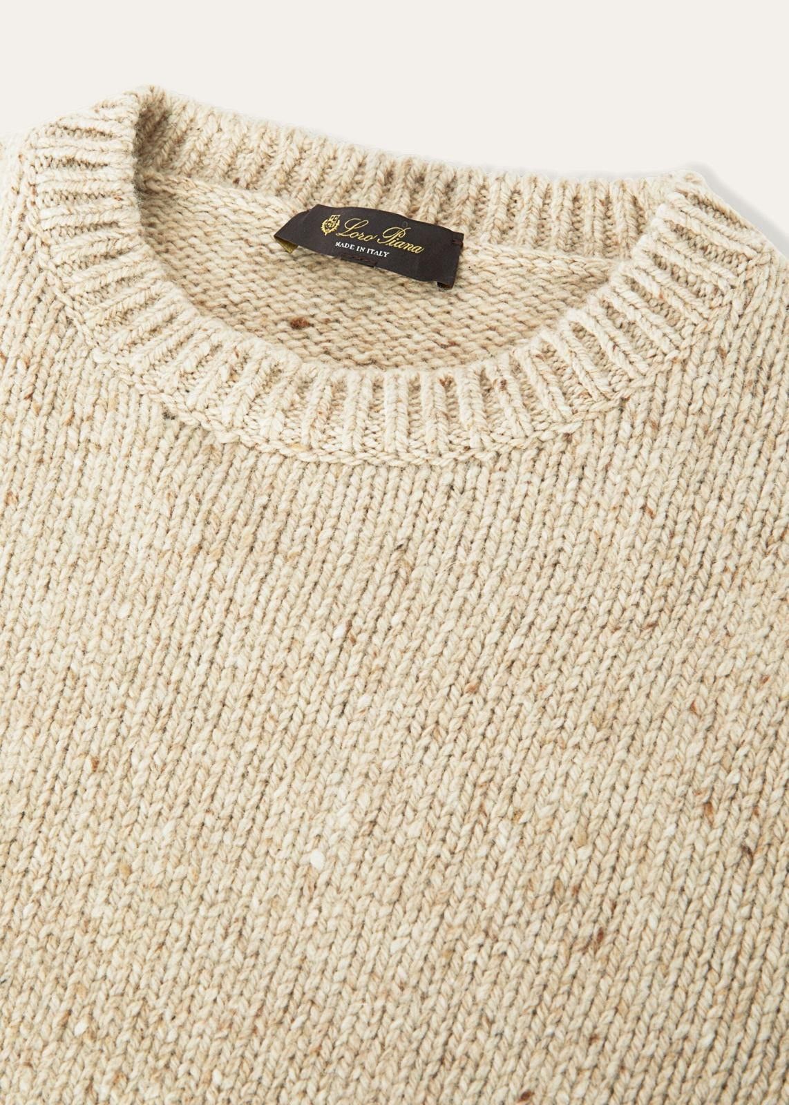 Loro Piana o1srvl11e0824 Newcastle Crewneck Sweater in Beige Size XS / US 0-2 / IT 36-38 - 5 Thumbnail