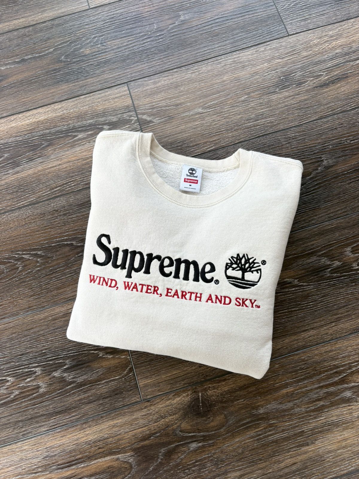 Supreme Timberland Crewneck SS20 Natural