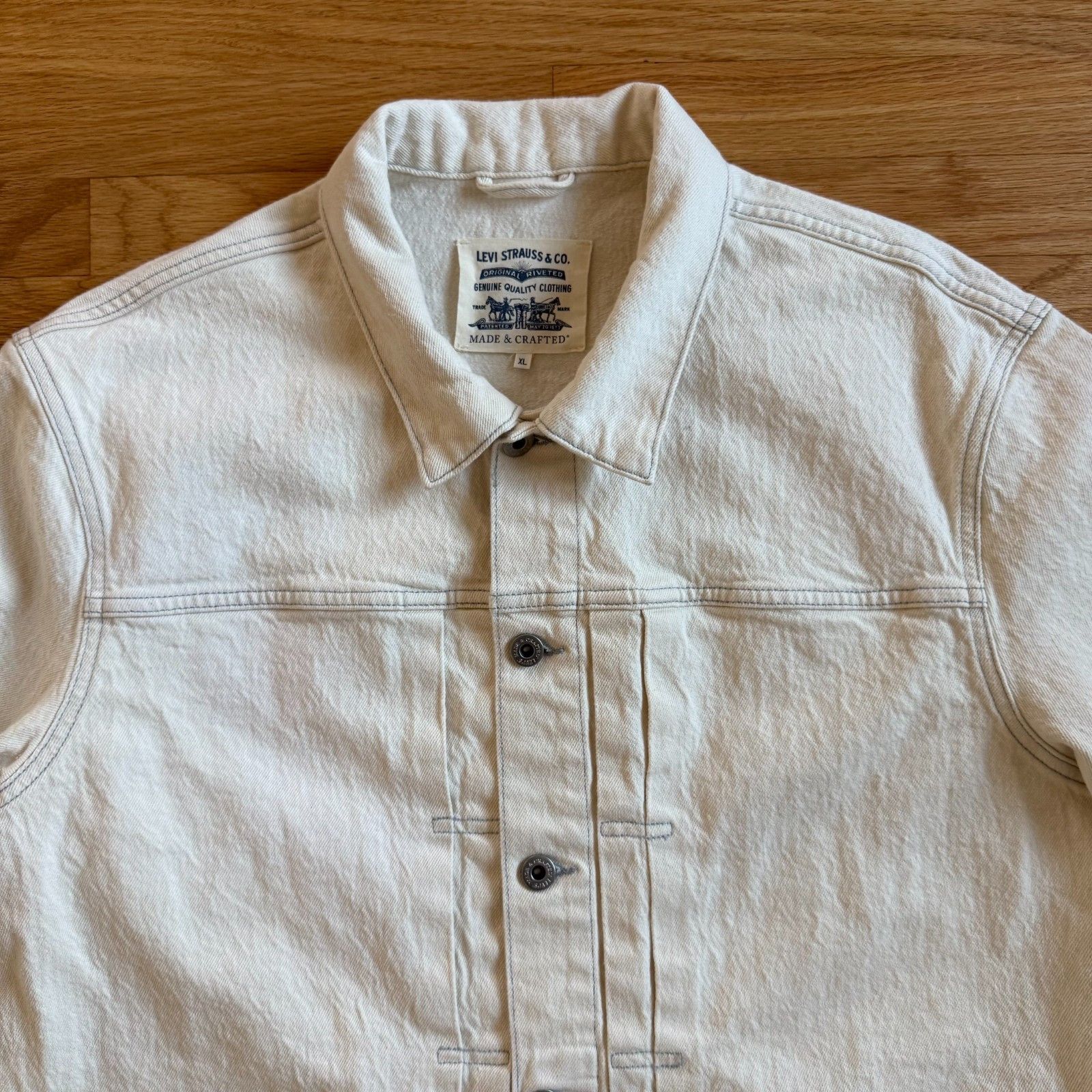 Levi's Made & Crafted Levi's Made & Crafted Type II Worn Trucker Jacket Light Sand Size US XL / EU 56 / 4 - 10 Thumbnail
