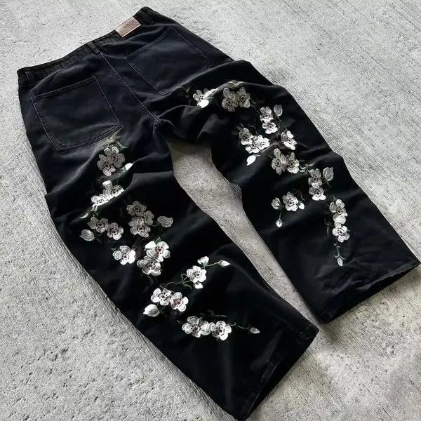 Japanese Brand Ruumika x Hara Flowers Denim Pant Size US 34 / EU 50 - 3 Thumbnail