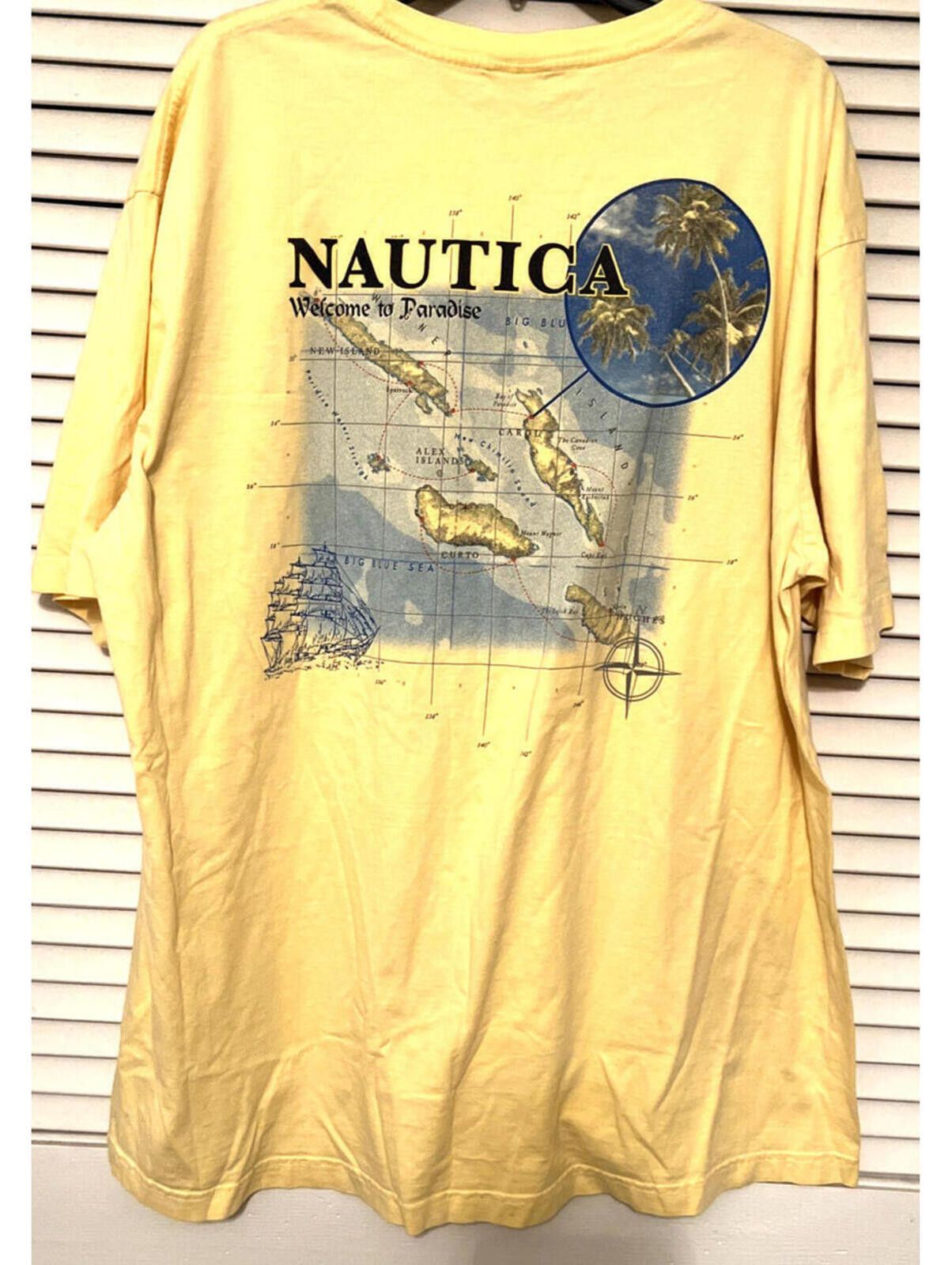 Nautica Nautica Island Graphic Back Short Sleeve T Shirt Mens Sz XXL Size US XXL / EU 58 / 5 - 1 Thumbnail