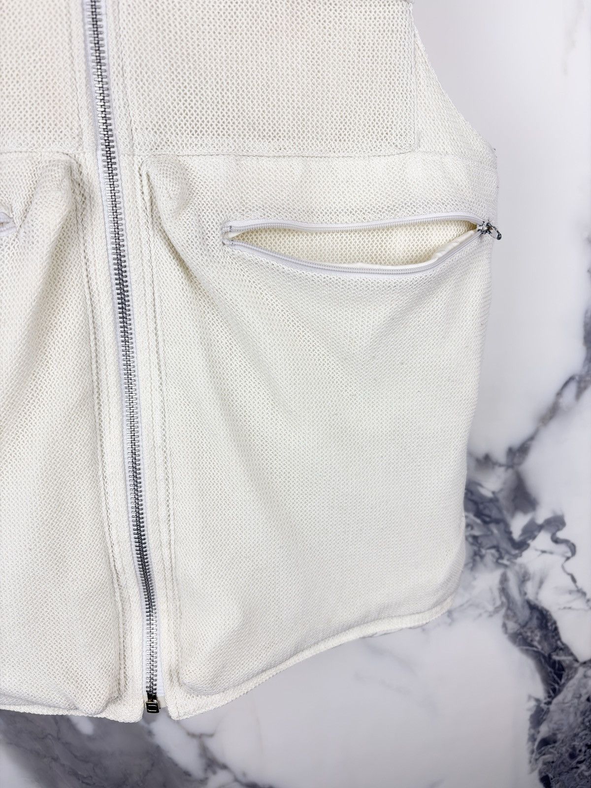 Helmut Lang SS99 Helmut Lang Mesh Net Padded Zip Cargo Pocket Vest Size US M / EU 48-50 / 2 - 5 Thumbnail