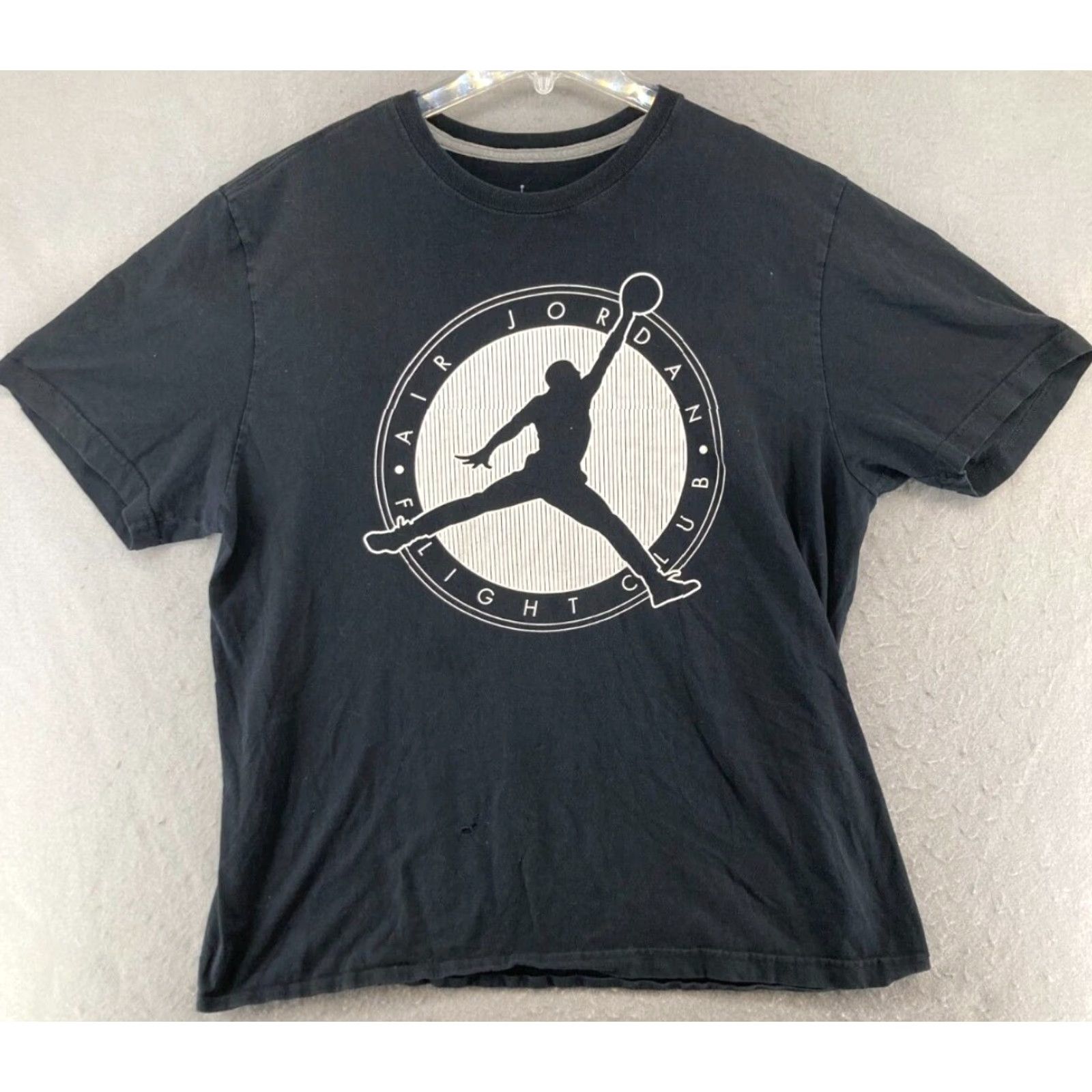 Jordan Brand Air Jordan Mens TShirt XL Black Flight Club Logo Spellout Shirt Adults XL Black Retro Sports Logo Jordan TShirt Mens Size US XL / EU 56 / 4 - 2 Thumbnail