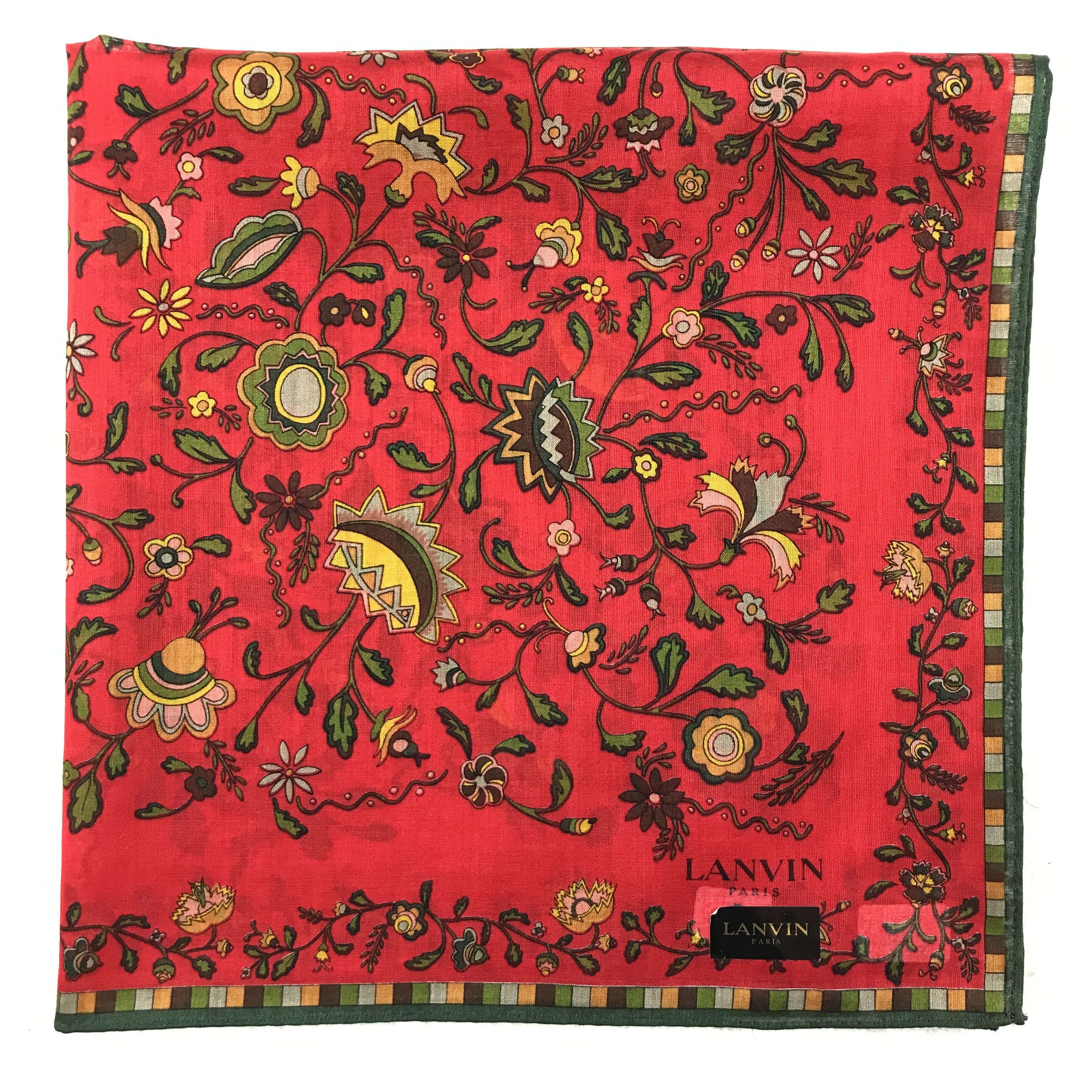 Designer × Lanvin × Vintage Vintage Lanvin Bandana Neckerchief Handkerchief Size ONE SIZE - 2 Thumbnail