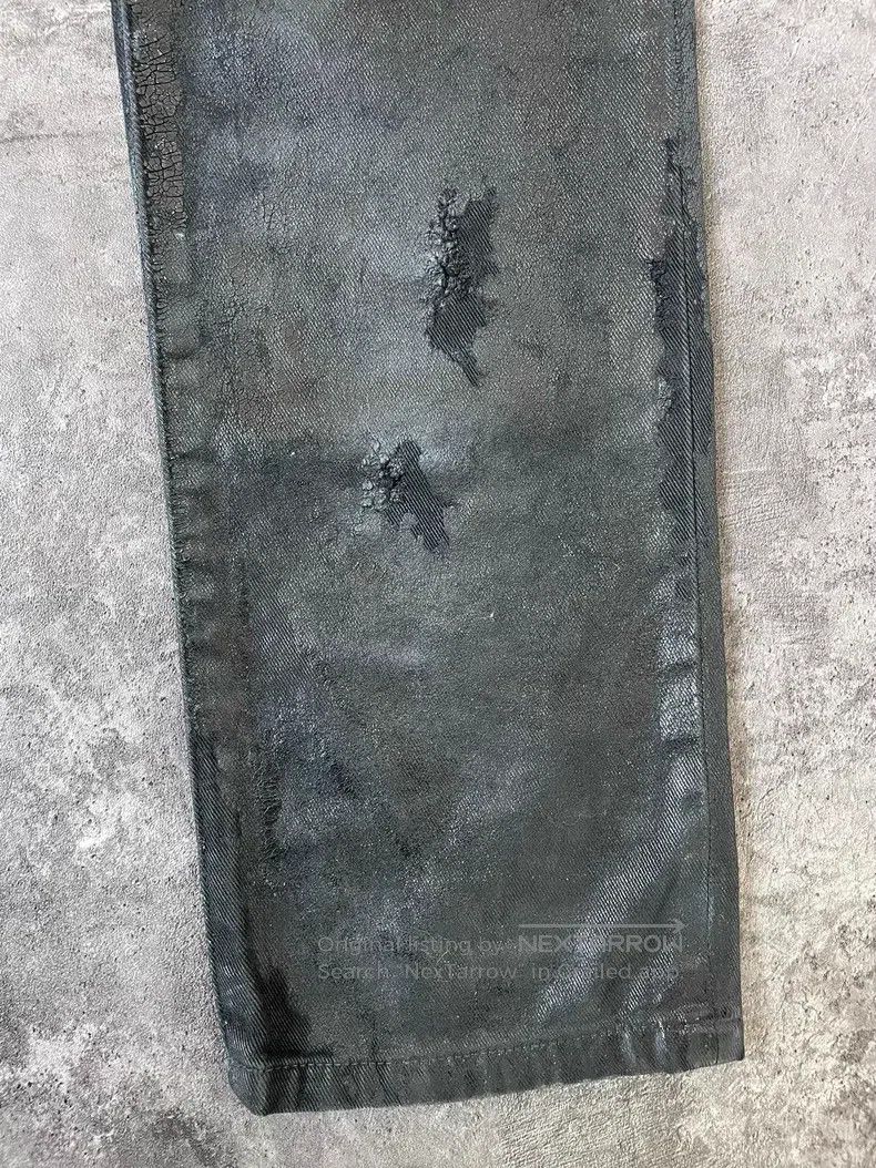 Balmain BALMAIN Glued worn-out destroyed motorcycle leather denim Size US 30 / EU 46 - 4 Thumbnail