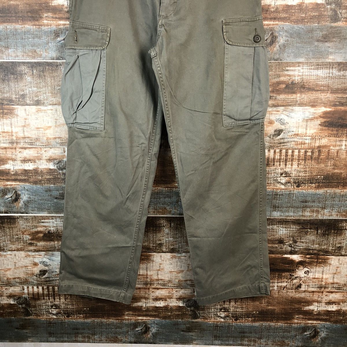 Post Overalls D Post Oalls Green Cargo Multipocket Pants #A2560 Size US 34 / EU 50 - 6 Thumbnail