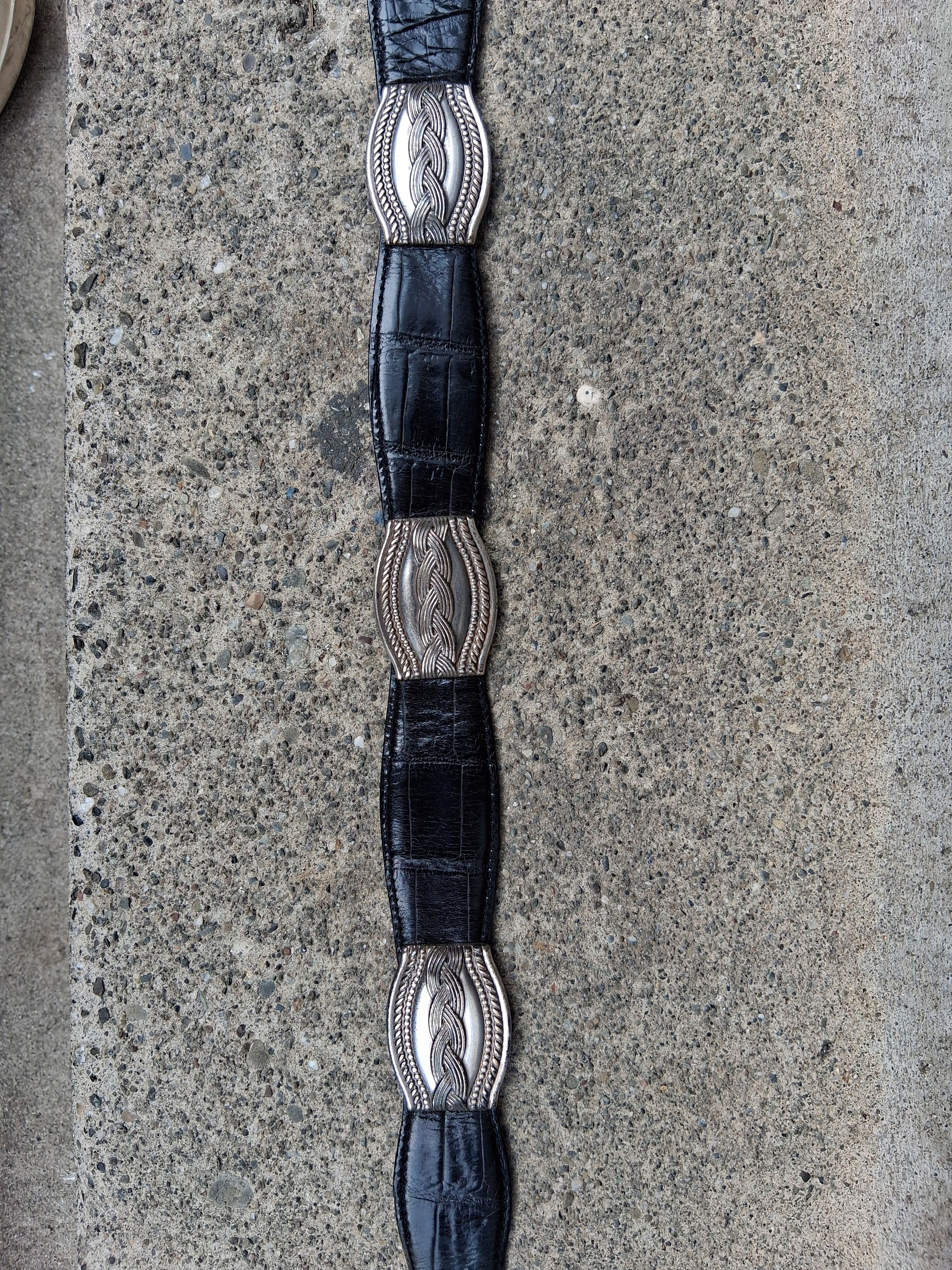 Fossil Fossil Black Leather Concho Belt Unisex GOA kmrii like Size ONE SIZE - 3 Thumbnail