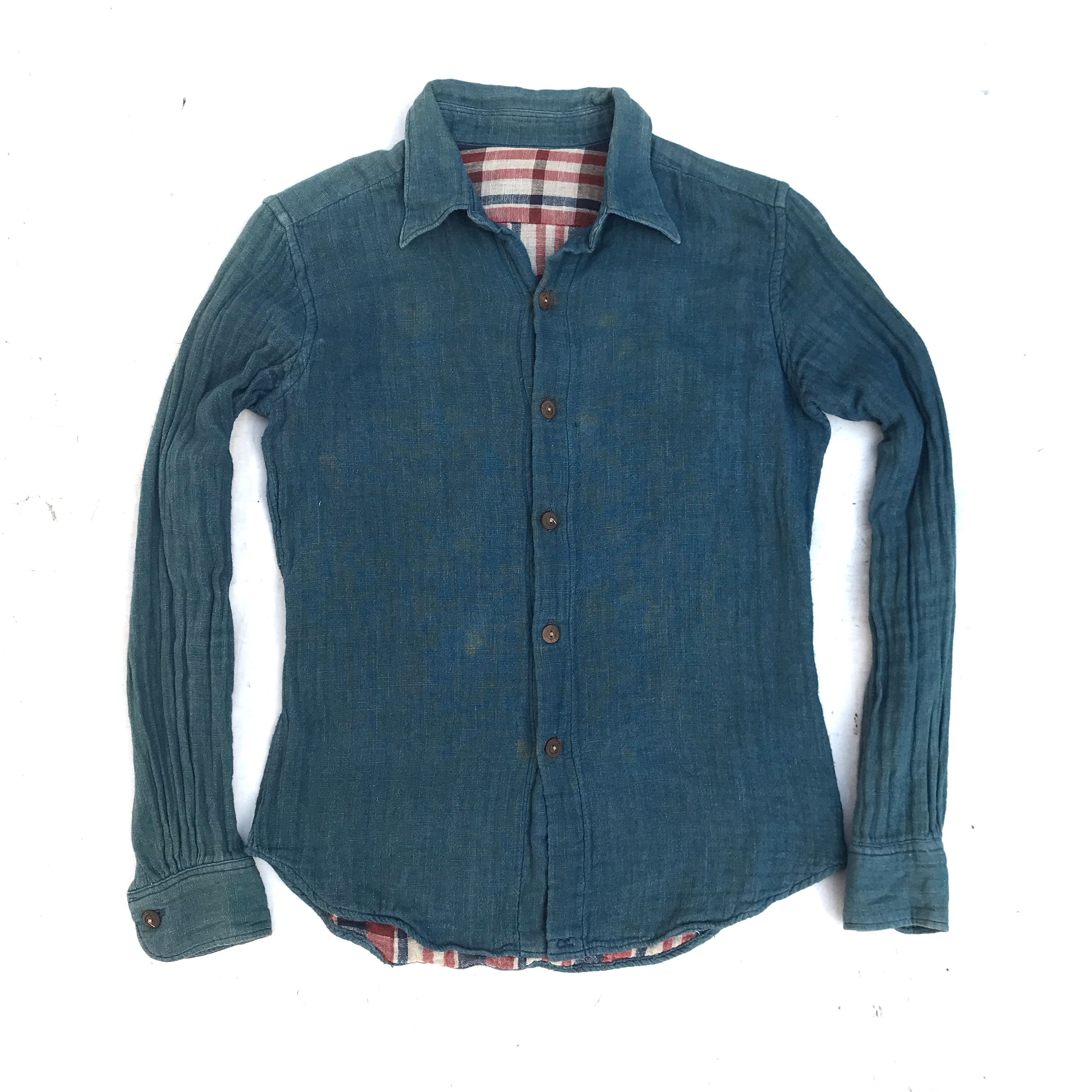 45rpm Vintage 45 Rpm By R indigo Dyed denim jeans shirt Size US M / EU 48-50 / 2 - 1 Thumbnail