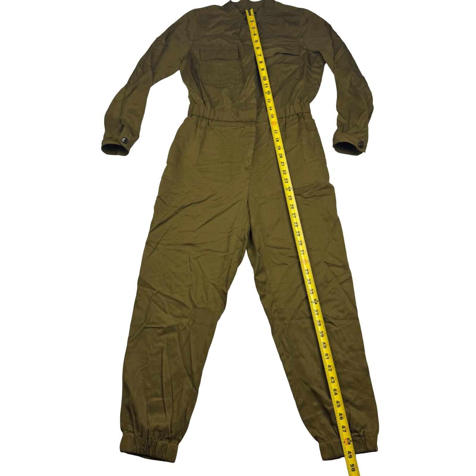 Banana Republic Banana Republic Tencel Utility Jumpsuit Brown Women's Petite Size 26" / US 2 / IT 38 - 8 Thumbnail