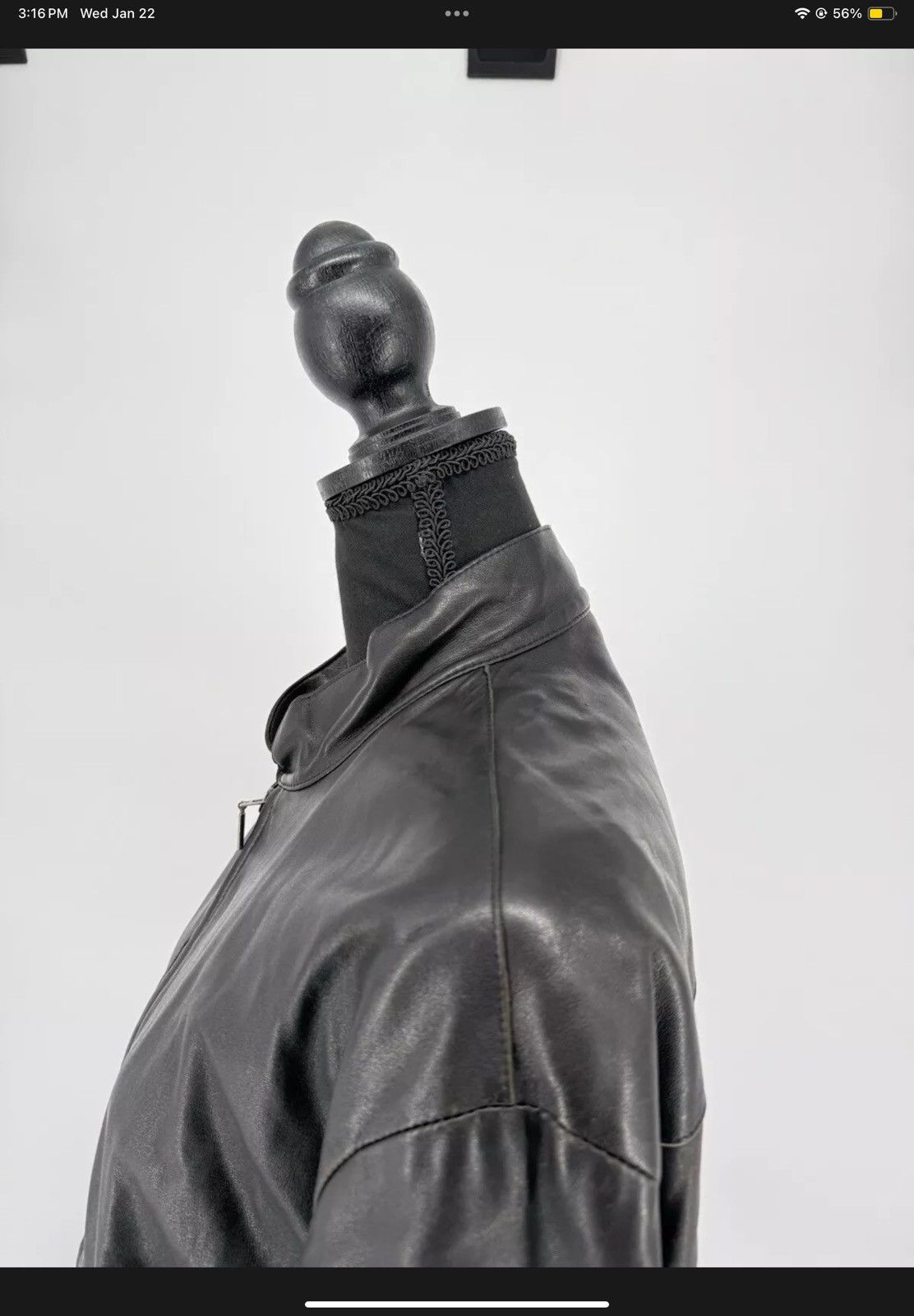 Armani Armani Collezioni Leather Jacket Black Women’s Size 42 Size L / US 10 / IT 46 - 9 Thumbnail