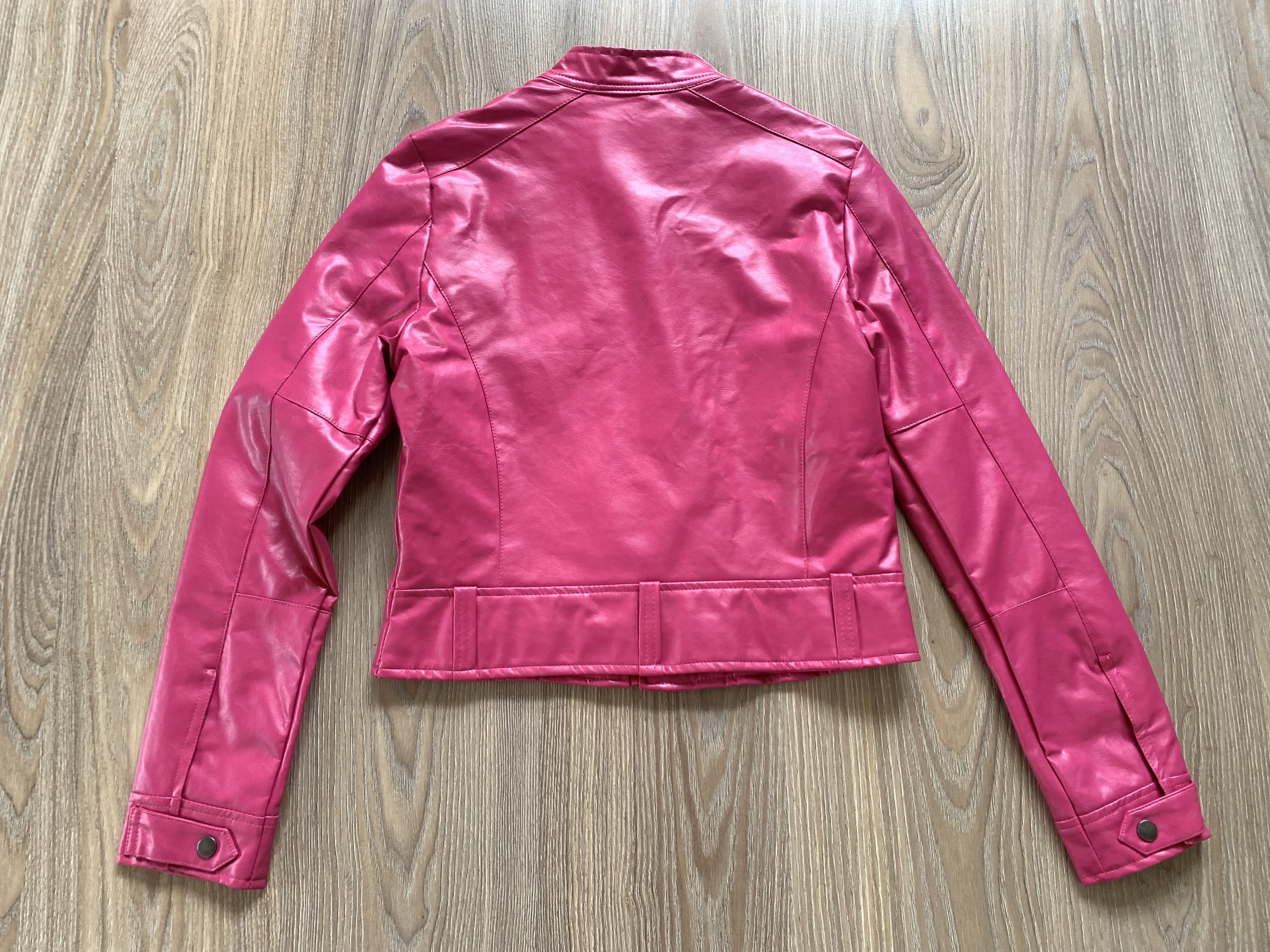 Other Lipstick Womens Pink Vegan Pleather Biker Jacket Size S / US 4 / IT 40 - 3 Thumbnail