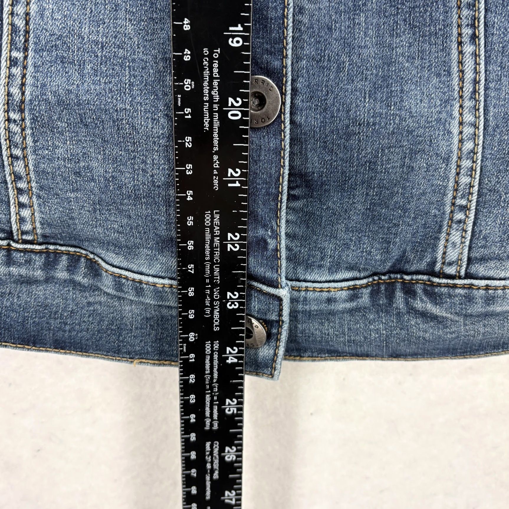 Torrid Torrid Jacket Womens Blue Denim Jean Trucker Stretch Button Front Plus Size 1X Size 40" / US 18 - 7 Thumbnail
