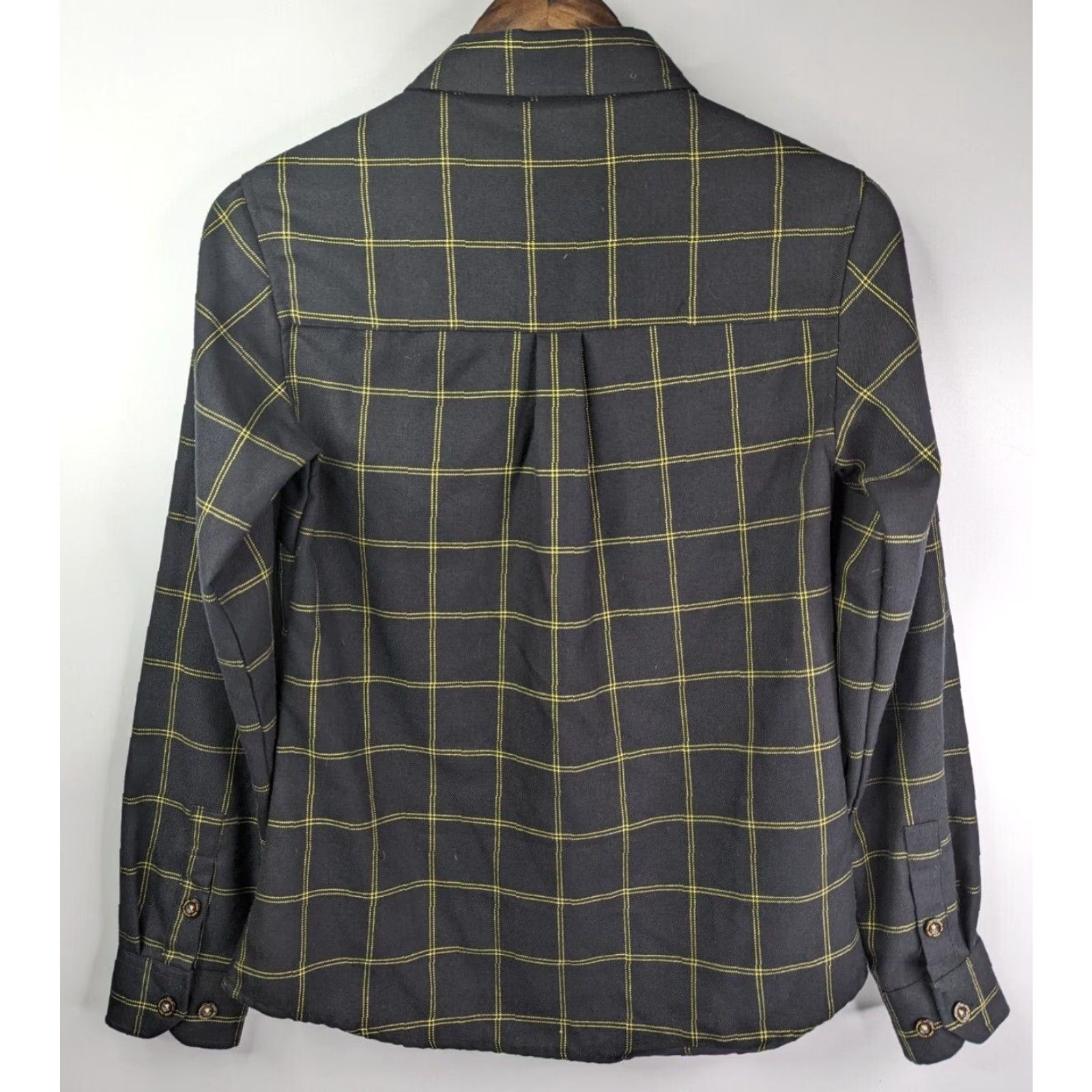 Vintage DIXXON Flannel Shirt Women Long Sleeve Button-Up Snap Black M Medium Stay Gold Tech Company Size M / US 6-8 / IT 42-44 - 4 Thumbnail
