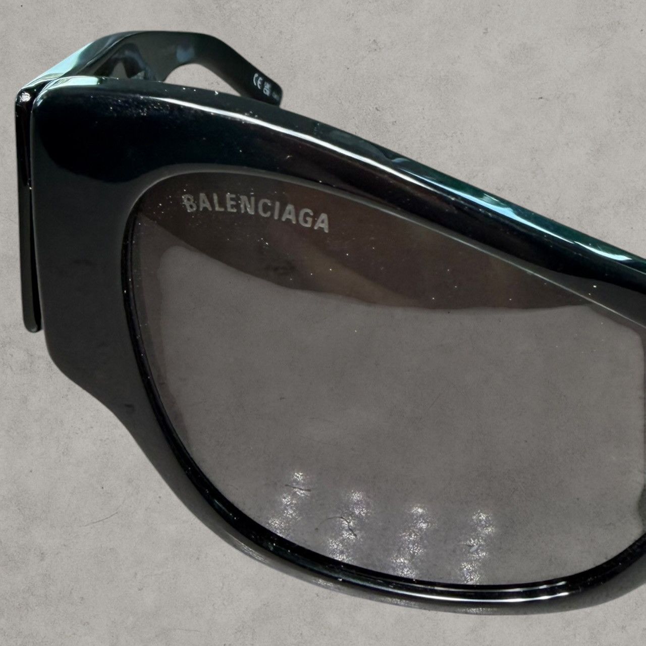 Balenciaga Balenciaga Cateye Logo Black Sunglasses Size ONE SIZE - 4 Thumbnail