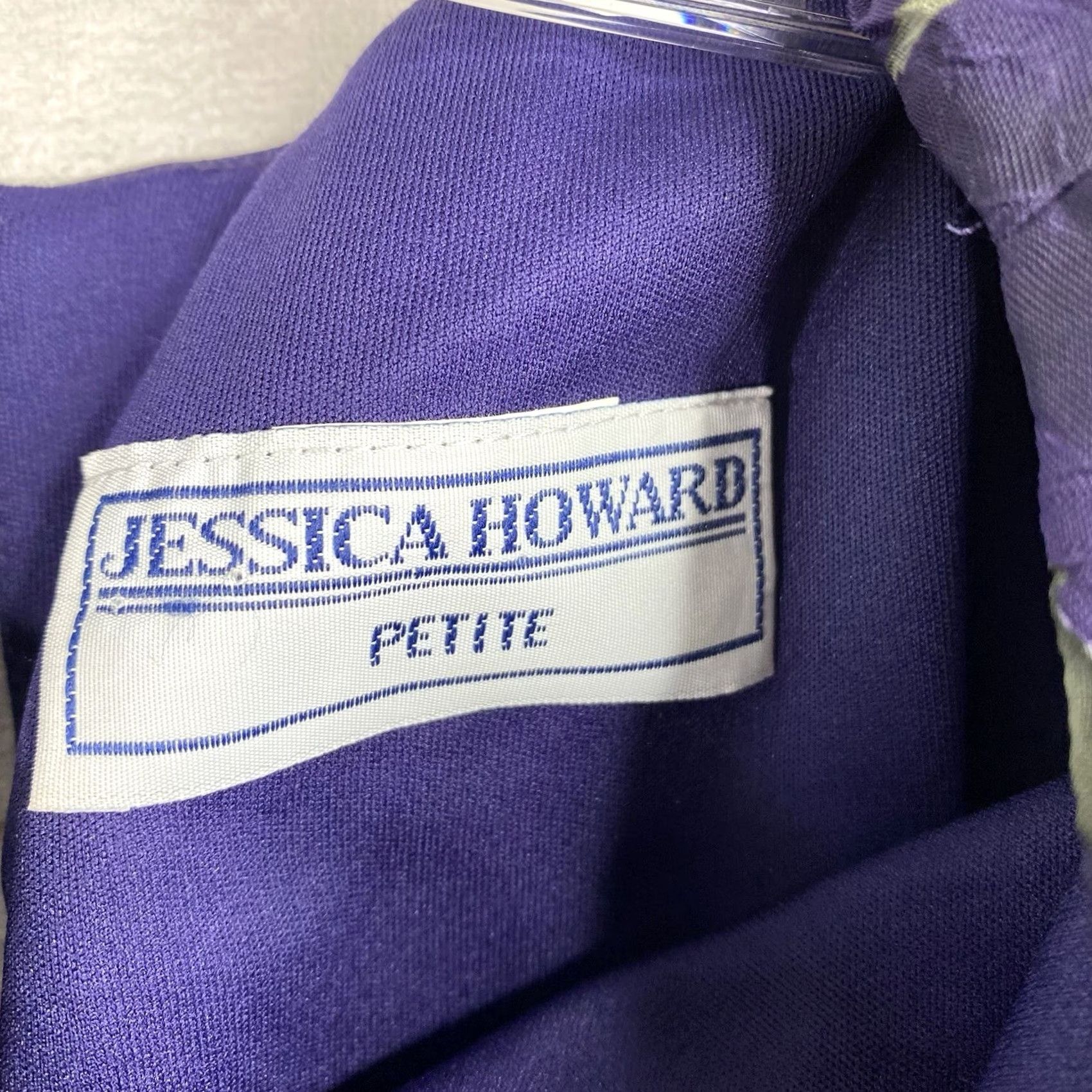 Vintage VINTAGE Jessica Howard Blouse Shirt Purple Floral Print Lined Short Sleeve Round Neck 90s Flower Womens Size L / US 10 / IT 46 - 3 Thumbnail