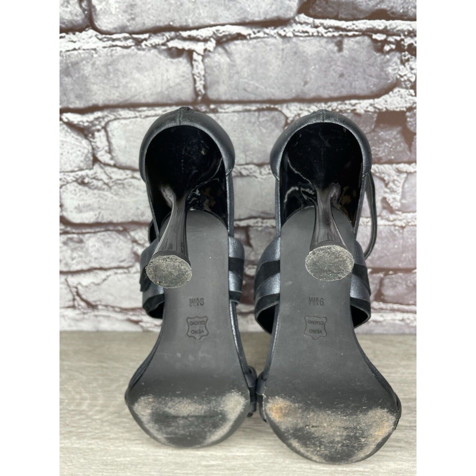 Donald Pliner Donald Pliner Neav Black Suede Shimmer Ankle Strap Heels Wom Size US 9.5 / IT 39.5 - 14 Thumbnail