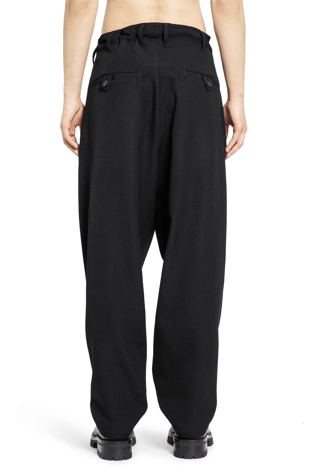 Yohji Yamamoto Yohji Yamamoto Pour Homme - ARMY WOOLBACK LOOP TAB PANT Size US 30 / EU 46 - 8 Thumbnail